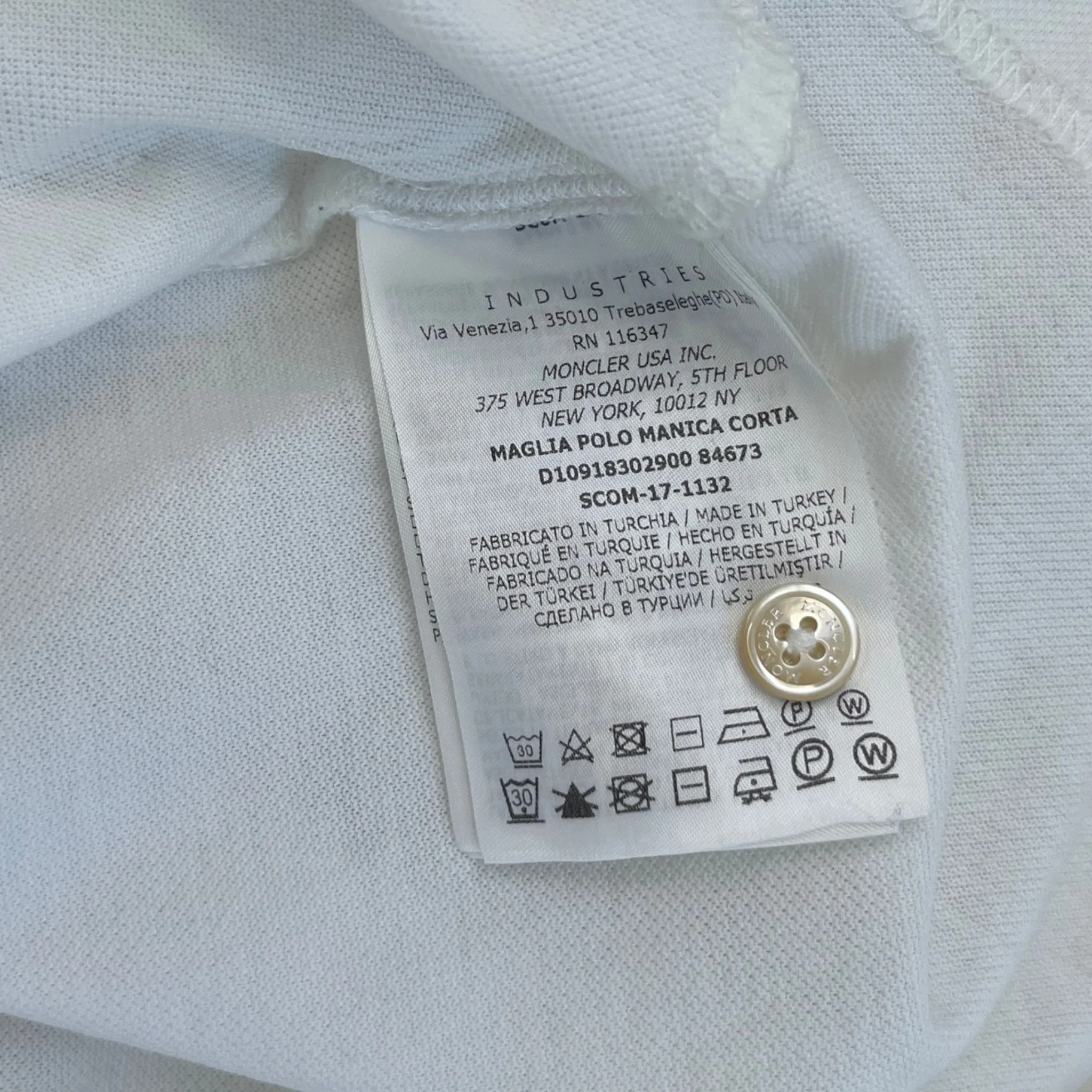 Men's Maglia Polo Shirt White Size XXL - Image 9