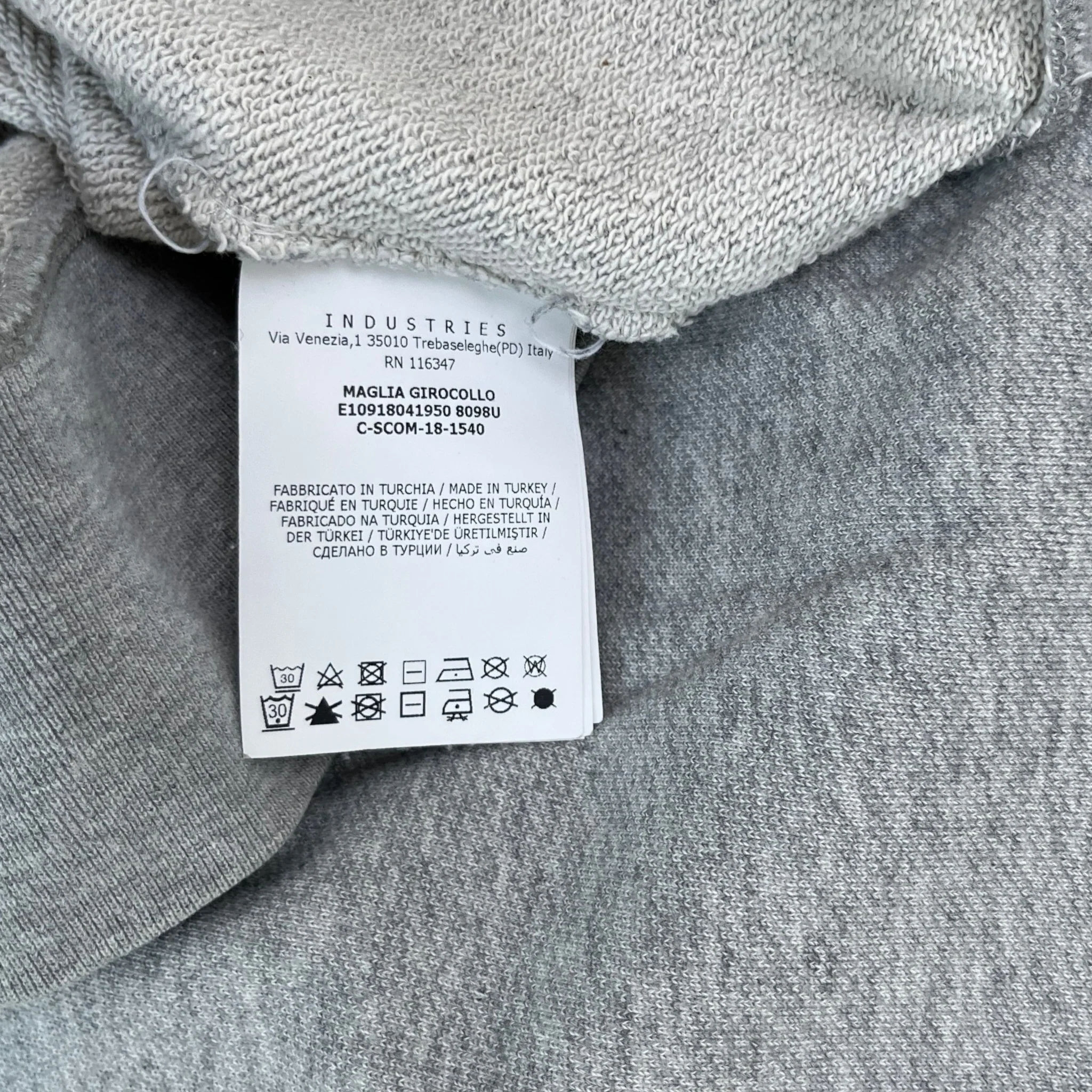 Men's Maglia Sweatshirt Grey Size M - Image 8