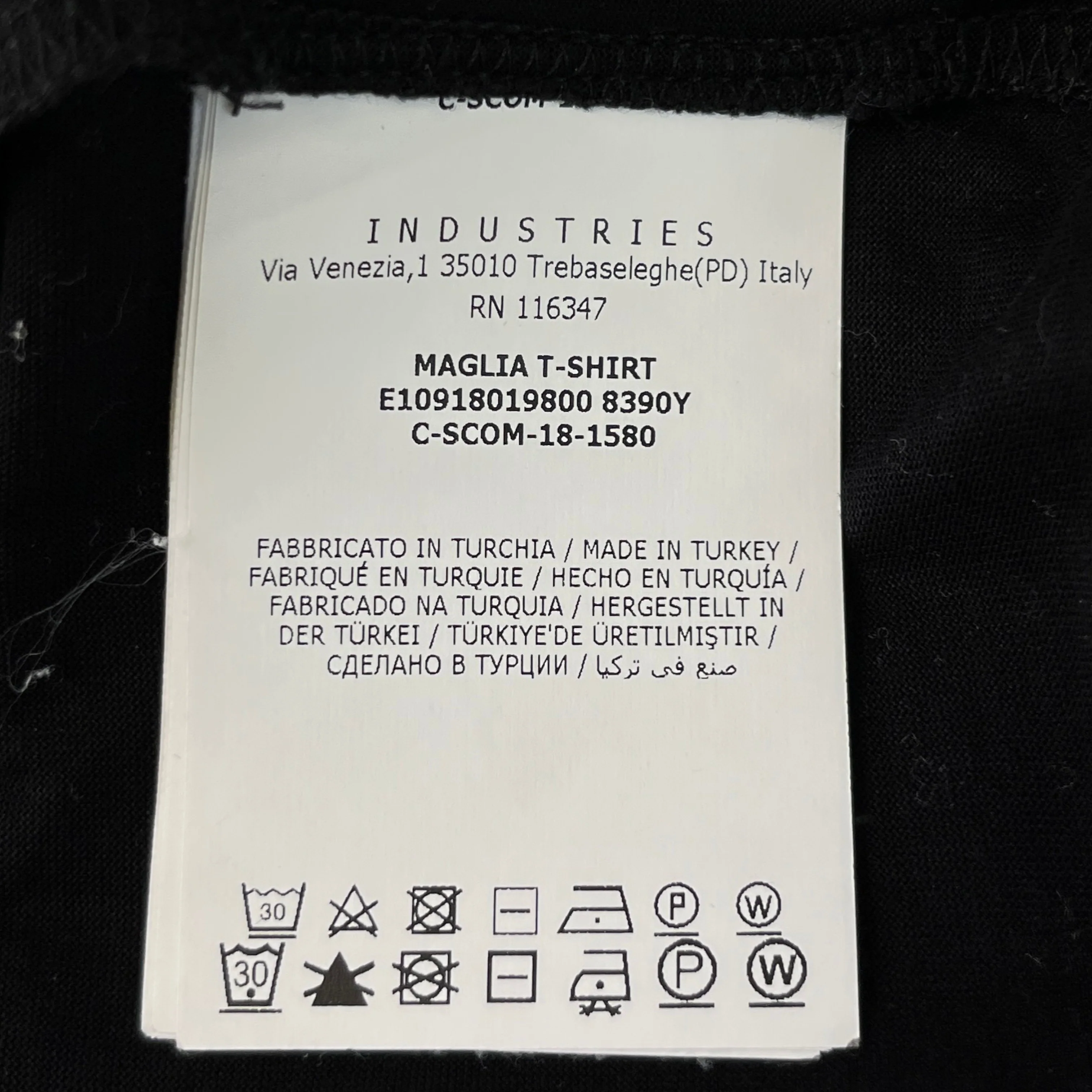 Men's Maglia T-Shirt Black Size S - Image 8