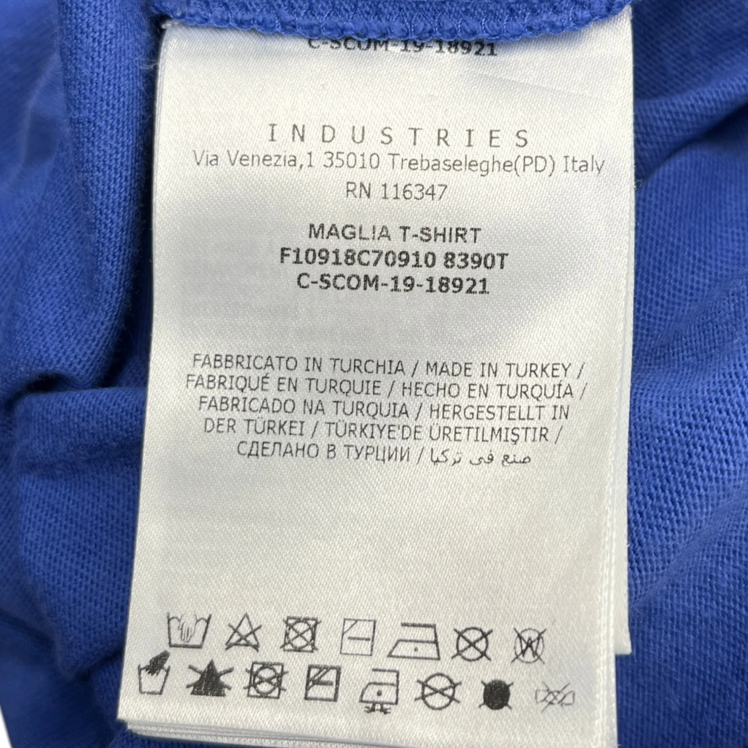 Men's Maglia T-Shirt Blue Size M - Image 9
