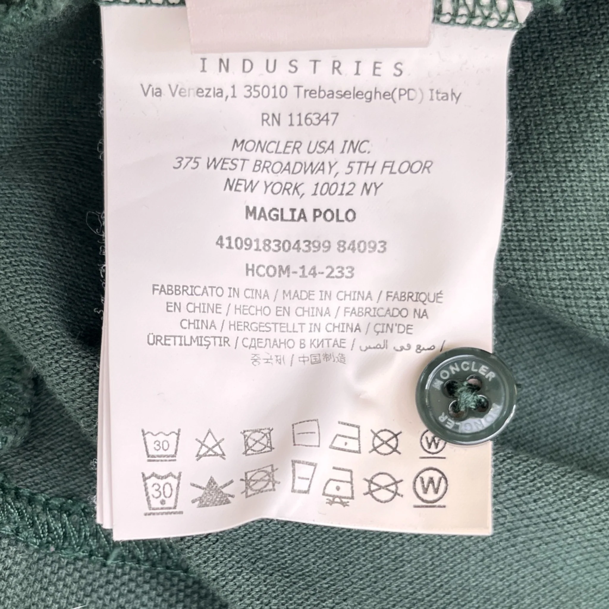 Men's Maglia T-Shirt Green Size M - Image 6