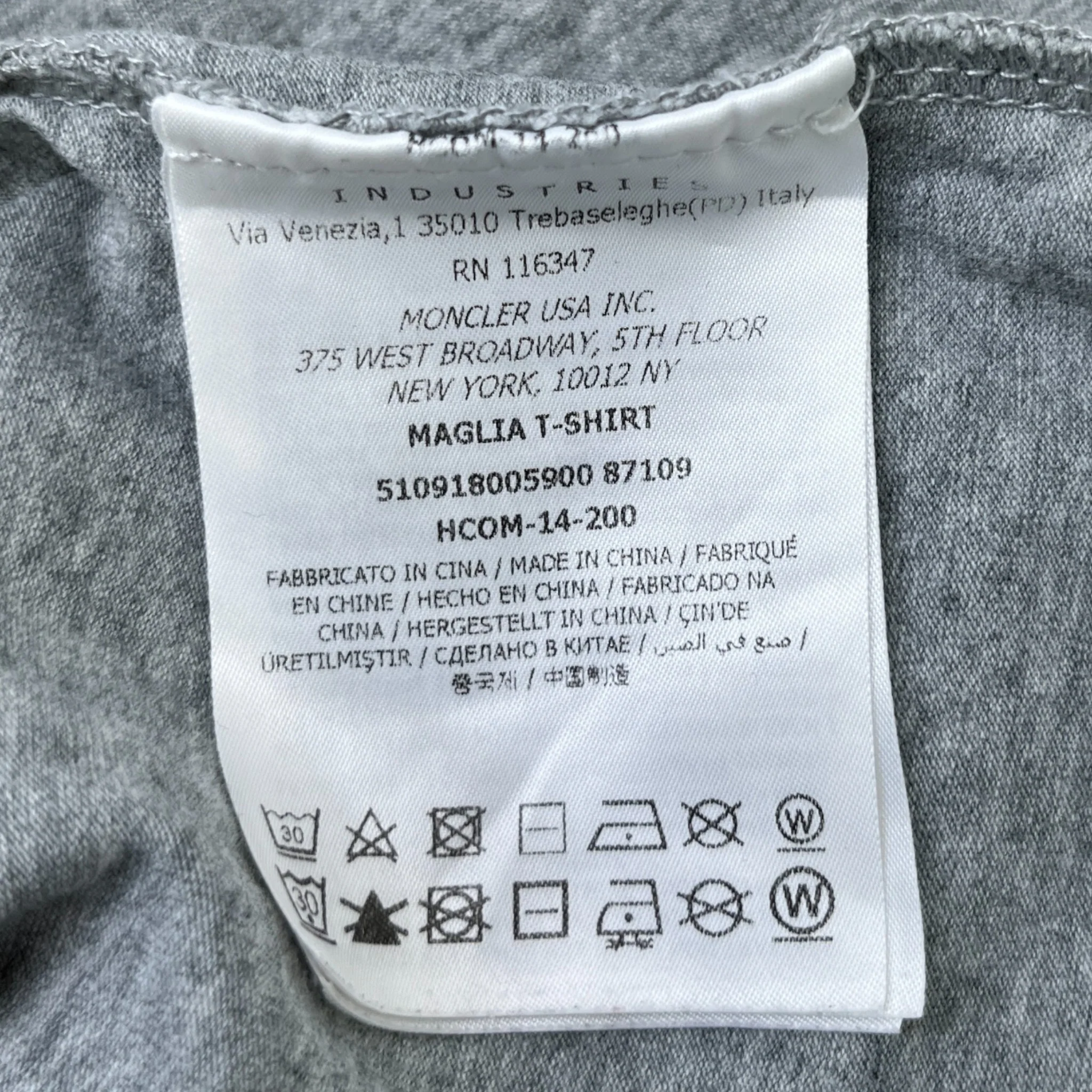 Men's Maglia T-Shirt Grey Size M - Image 6