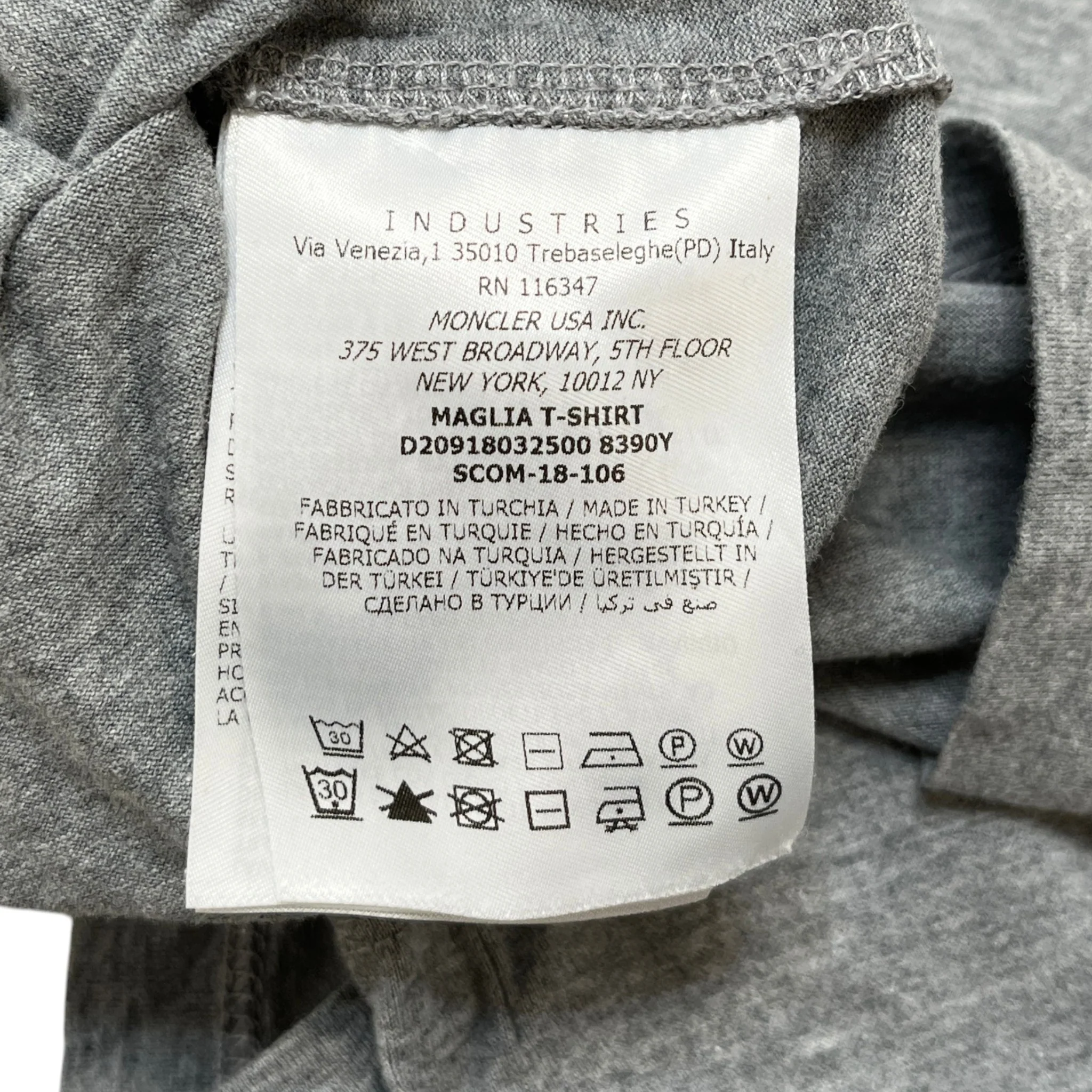 Men's Maglia T-Shirt Grey Size M - Image 8