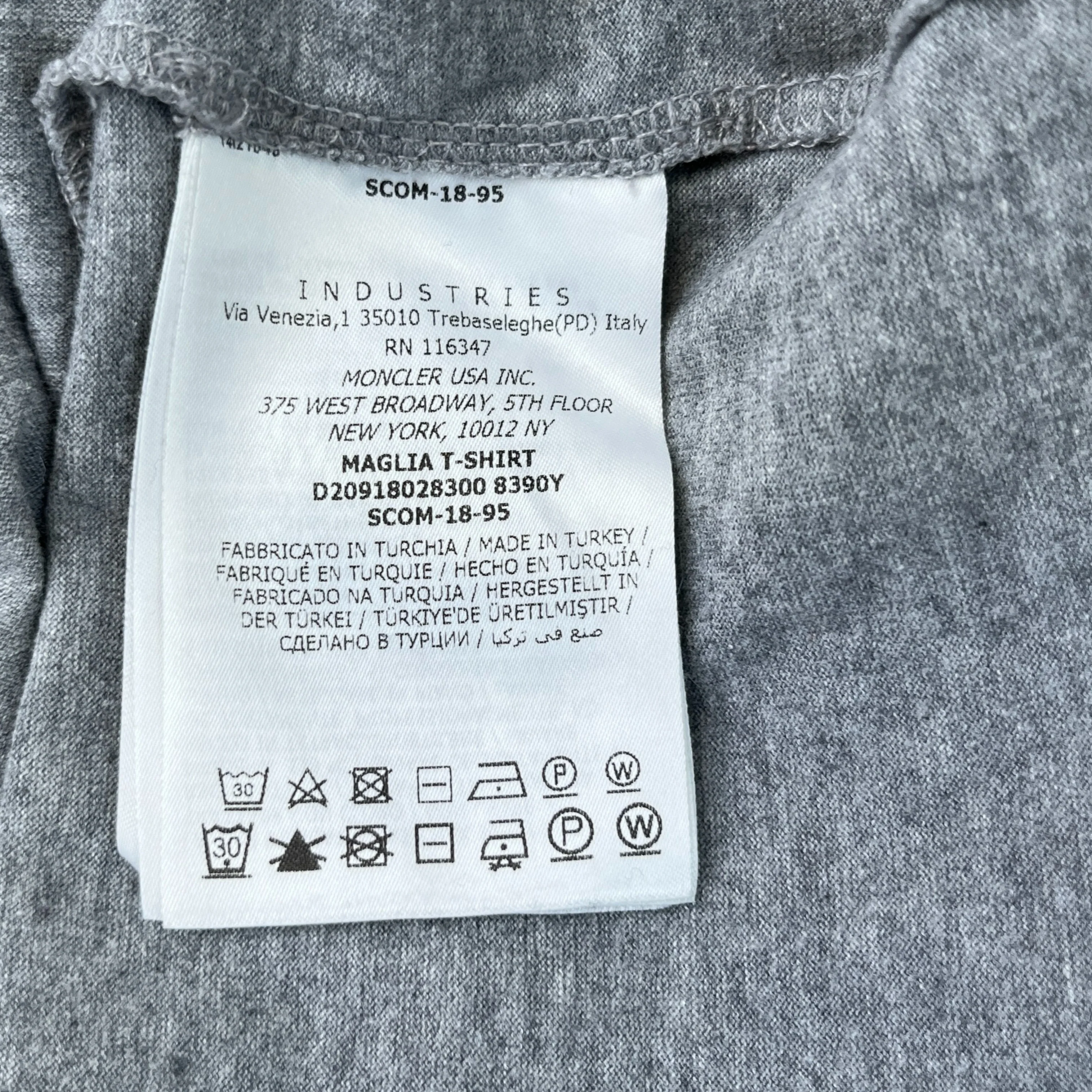 Men's Maglia T-Shirt Grey Size S - Image 8