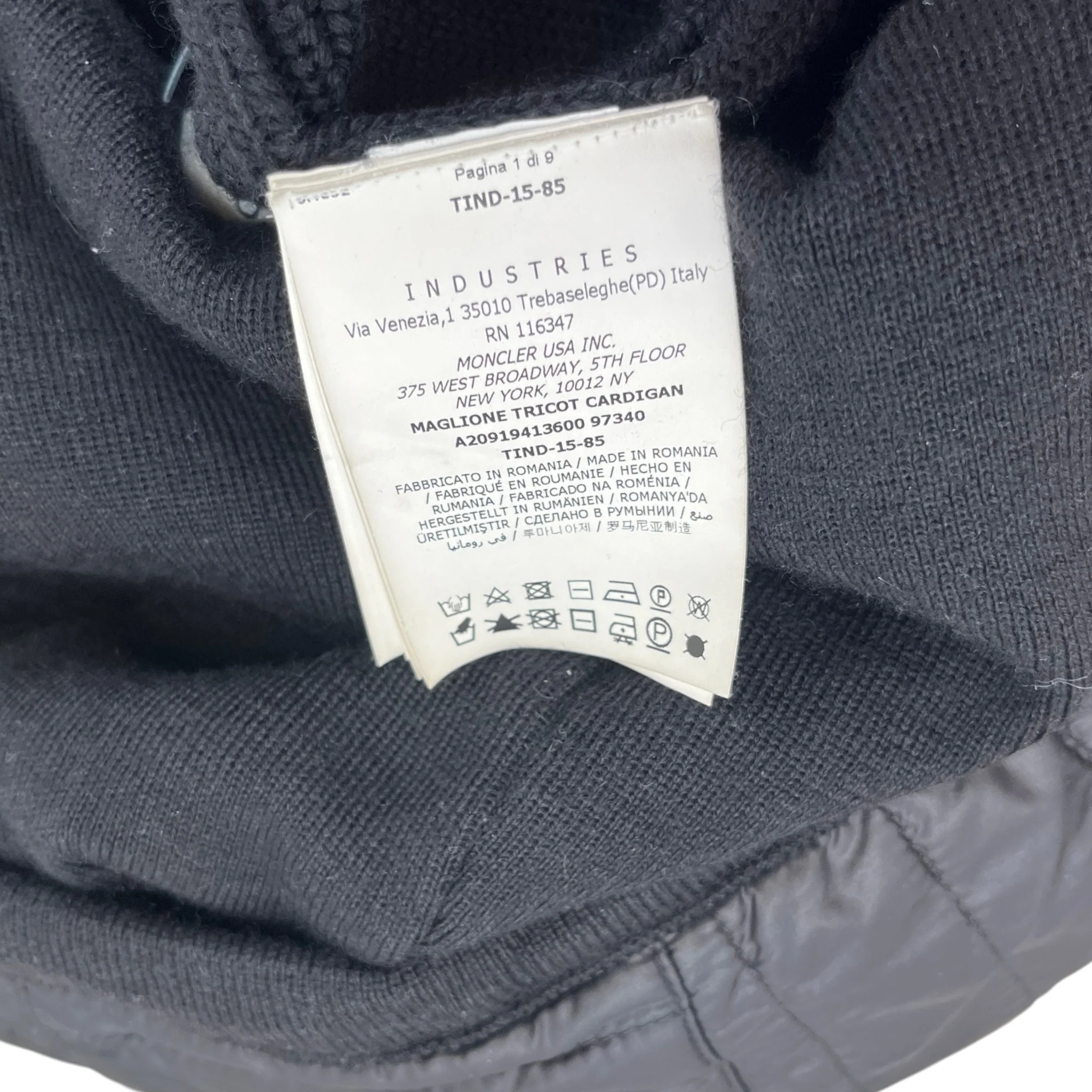 Men's Maglione Tricot Jacket Black Size XL - Image 7