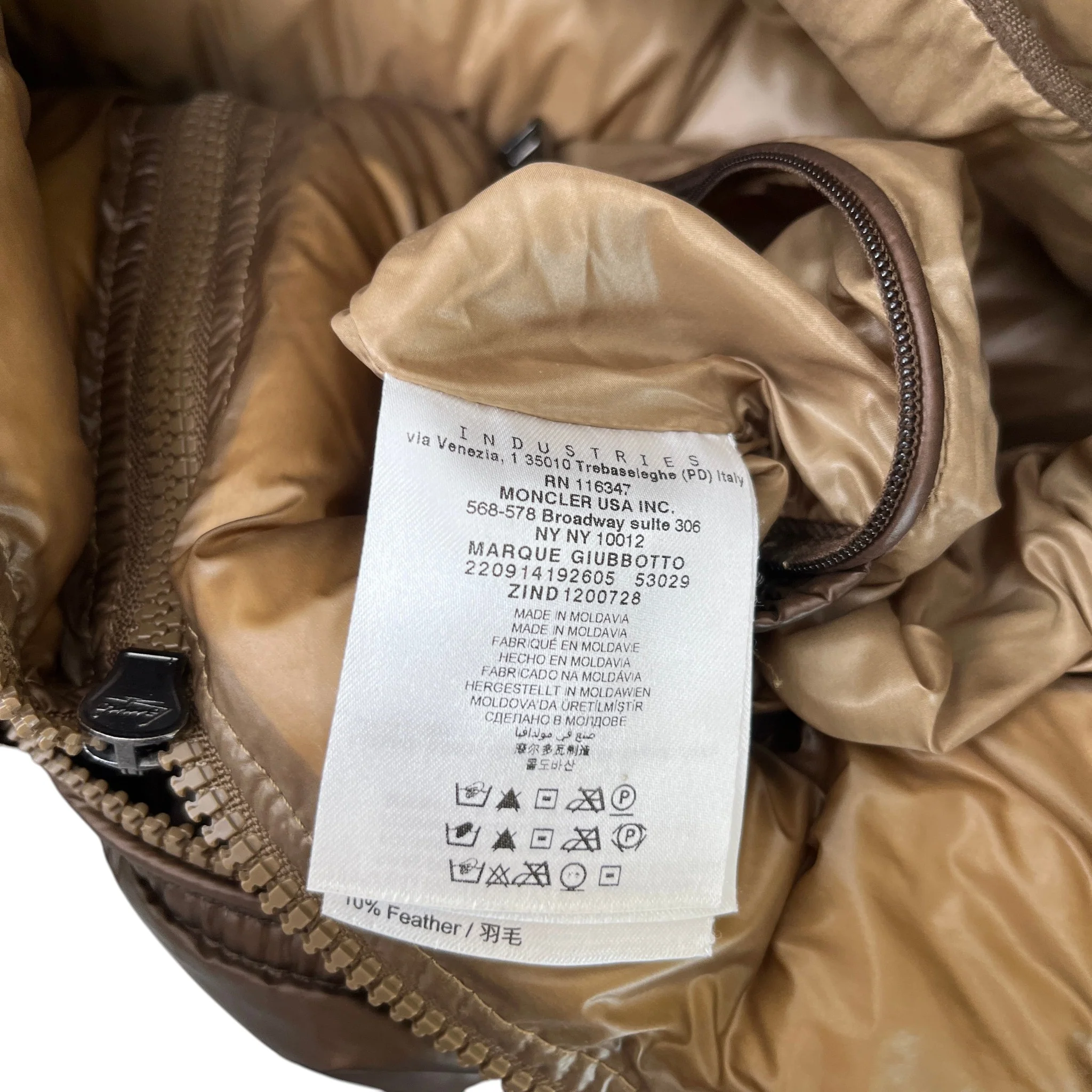 Men's Marque Down Jacket Brown Size 5 / XXL - Image 8