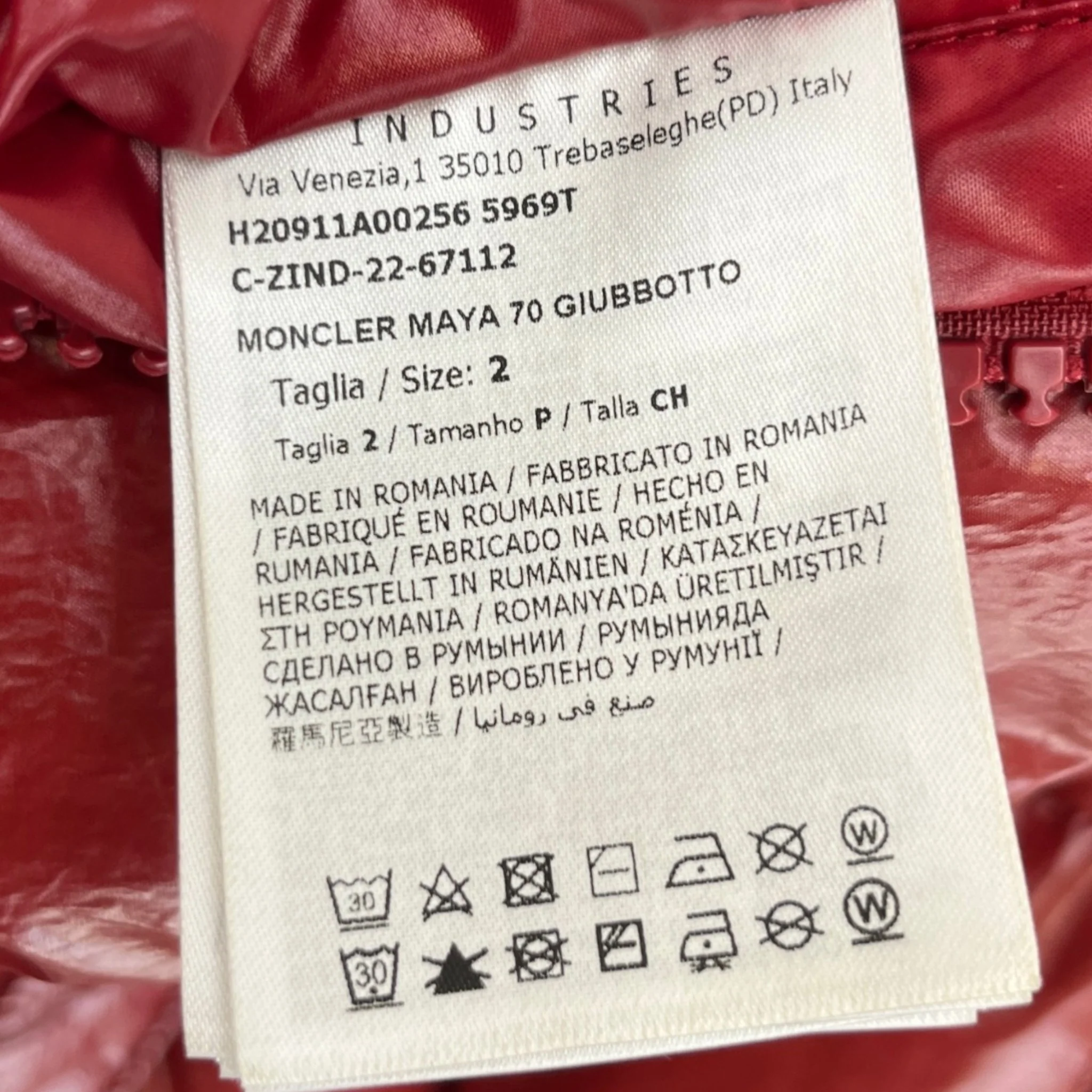 Men's Maya 70Th Anniverary Down Jacket Red Size 2 / M - Image 6