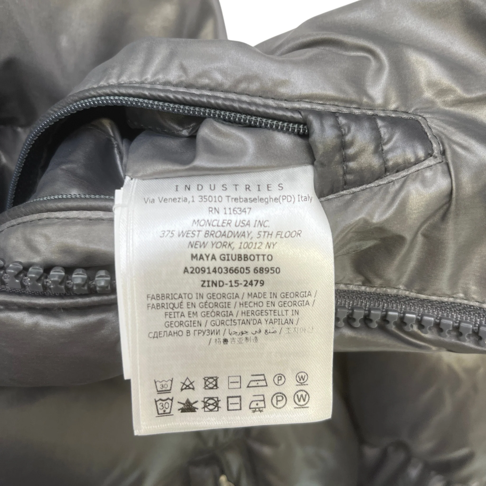 Men's Maya Down Jacket Charcoal Size 4 / XL - Image 6