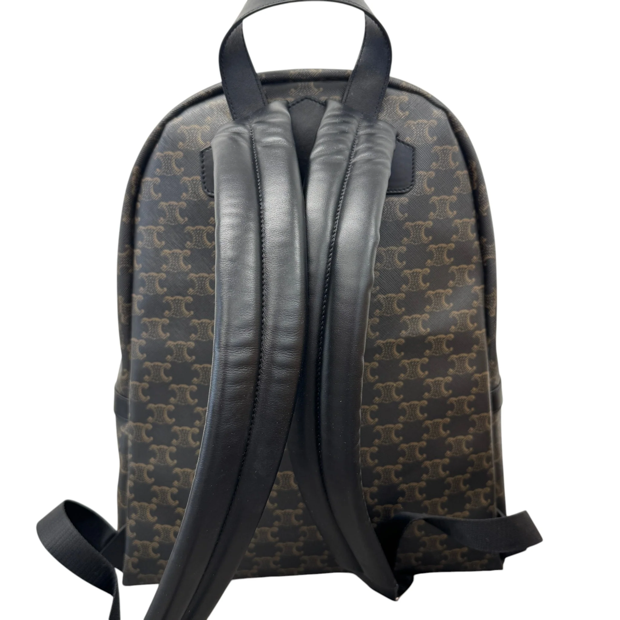Men's Medium Triomphe Canvas Backpack Black - Image 3