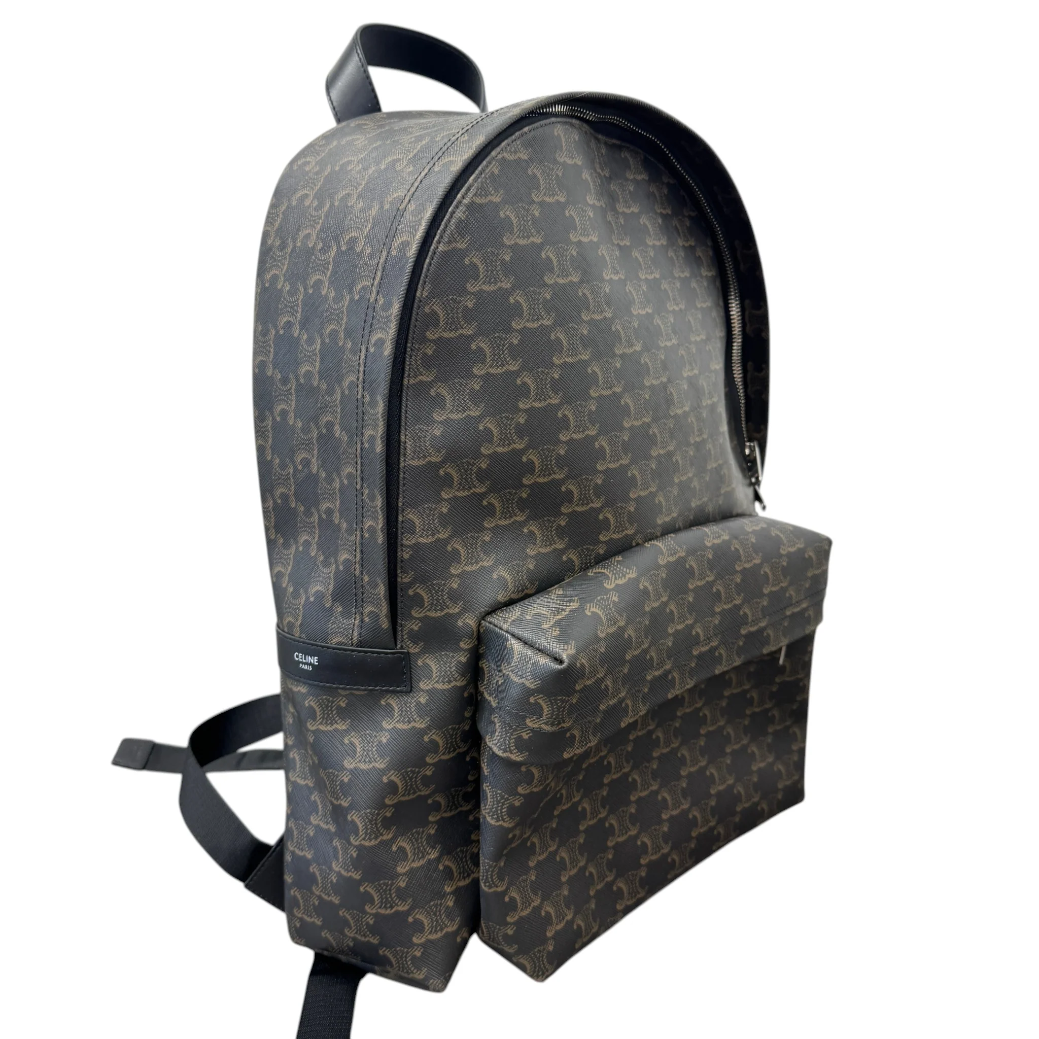 Men's Medium Triomphe Canvas Backpack Black - Image 6