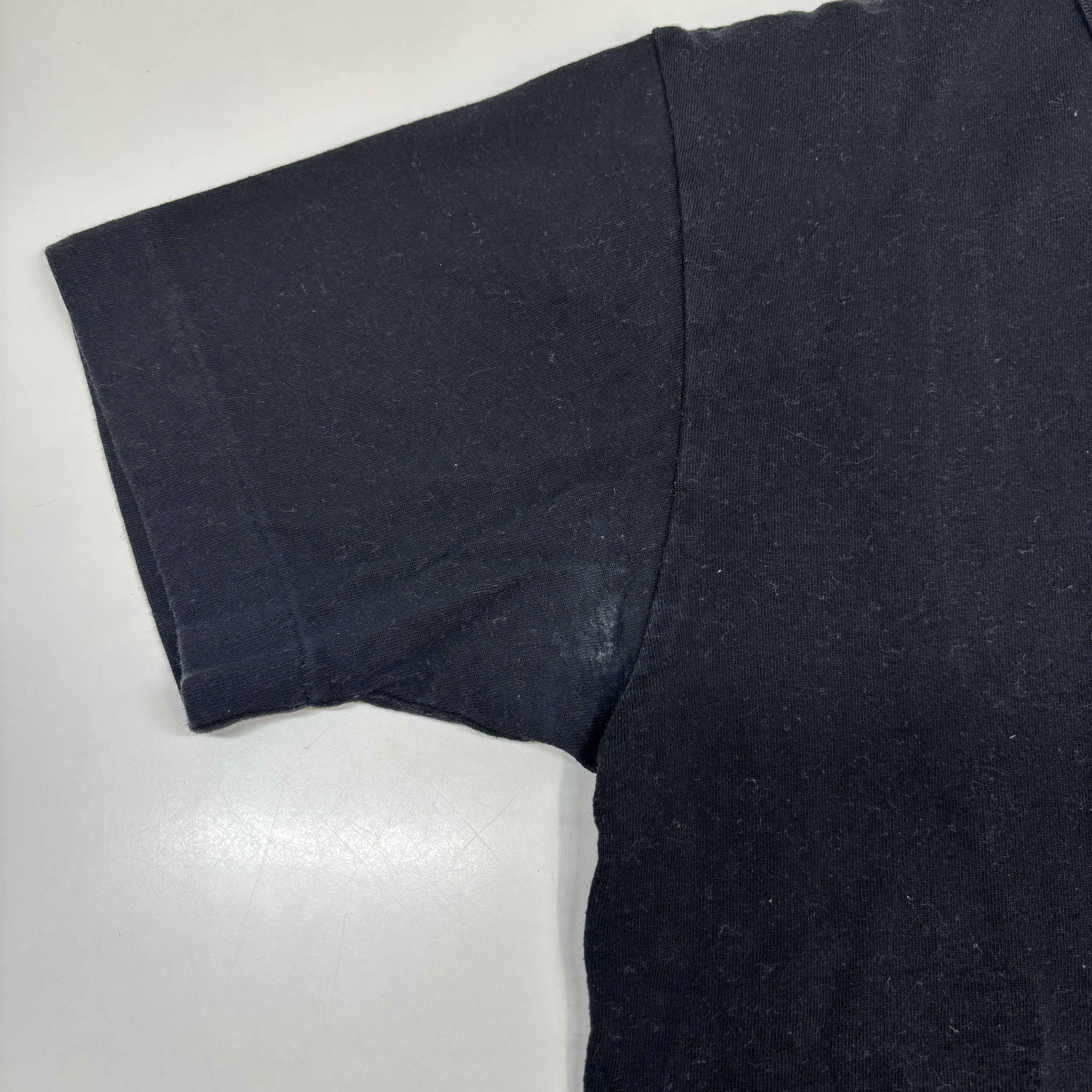 Men's Metallic Embroidered Heart T-Shirt Black Size S - Image 10