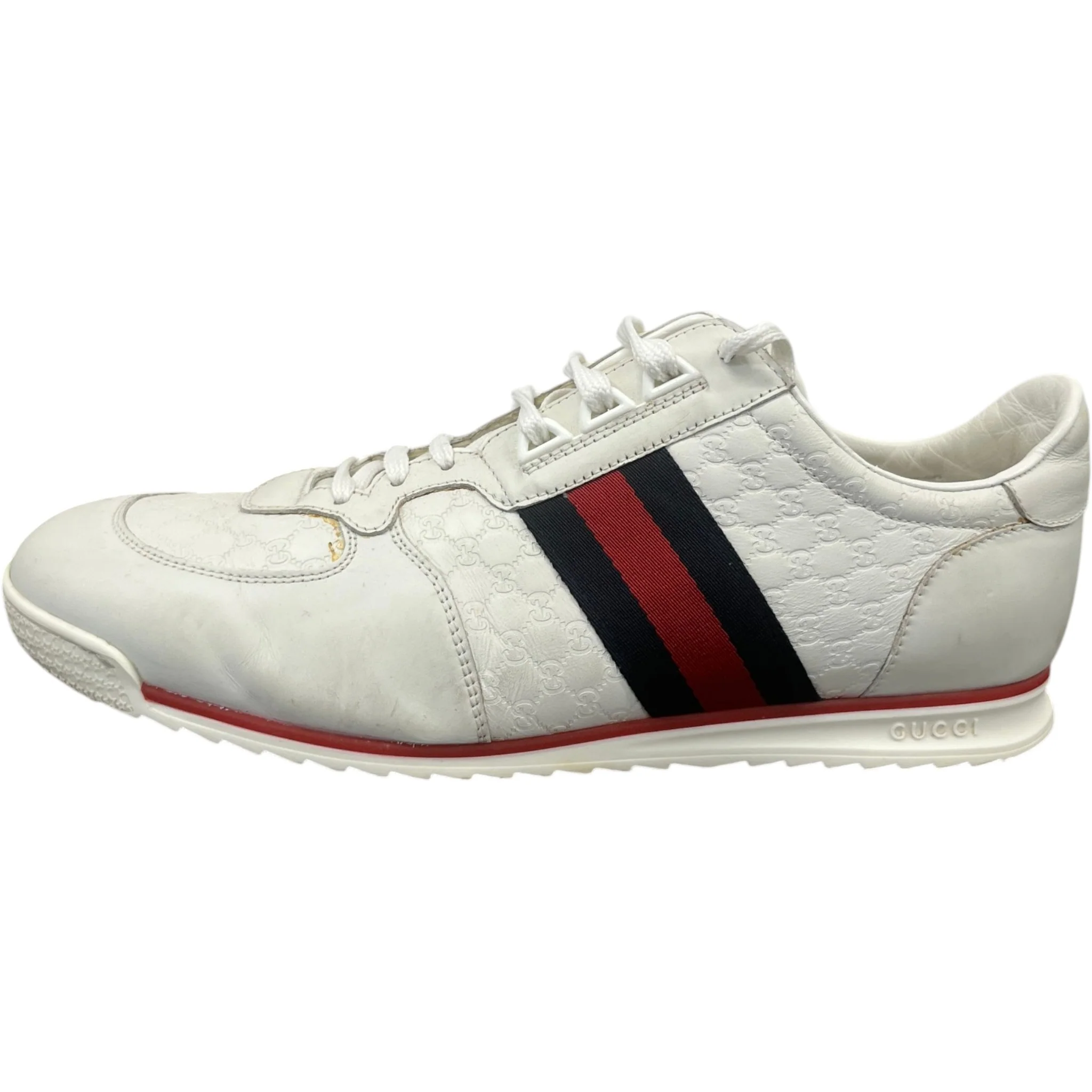 Men's Micro Guccissima Low Trainers White Size EU 43.5 / UK 9.5 - Image 5