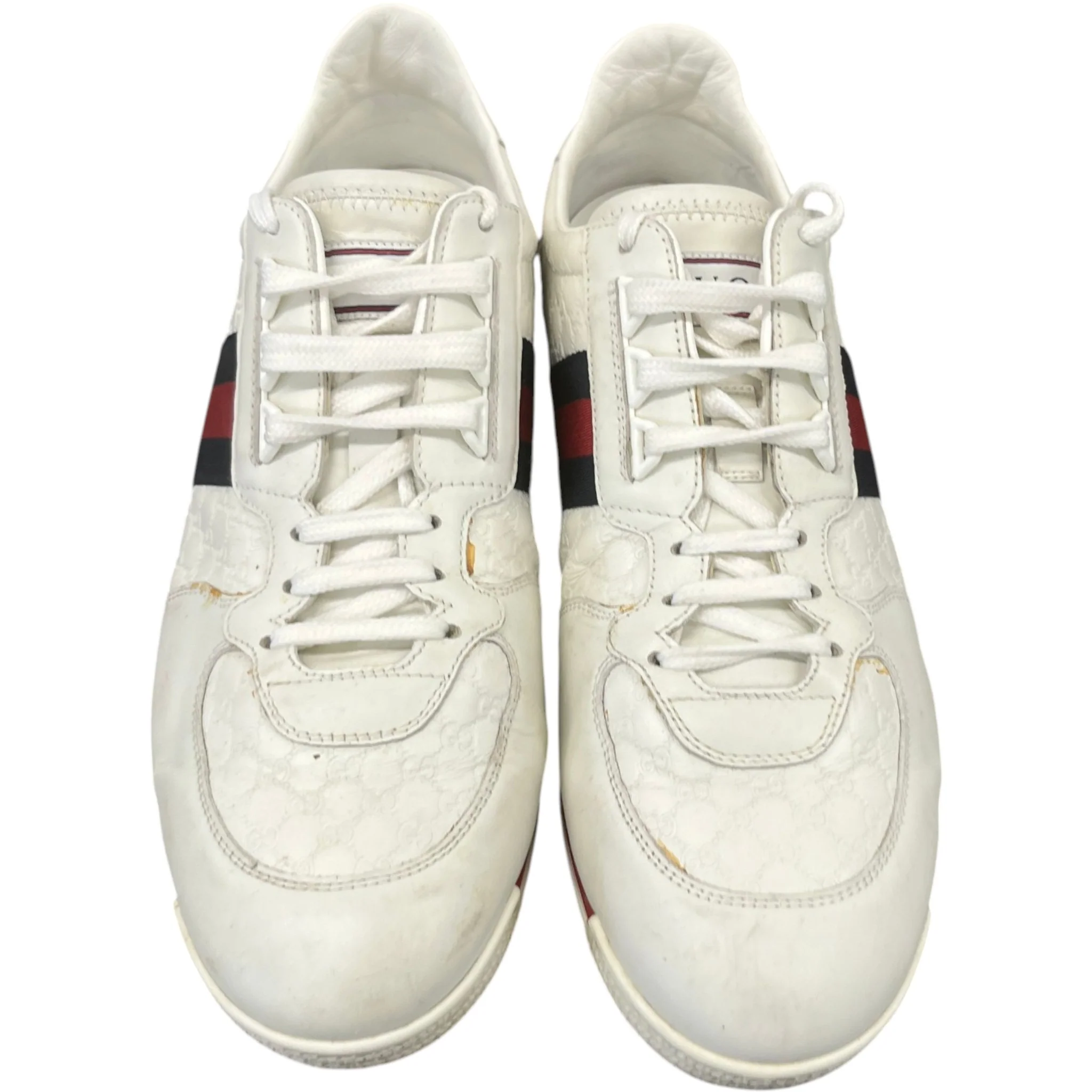 Men's Micro Guccissima Low Trainers White Size EU 43.5 / UK 9.5 - Image 6