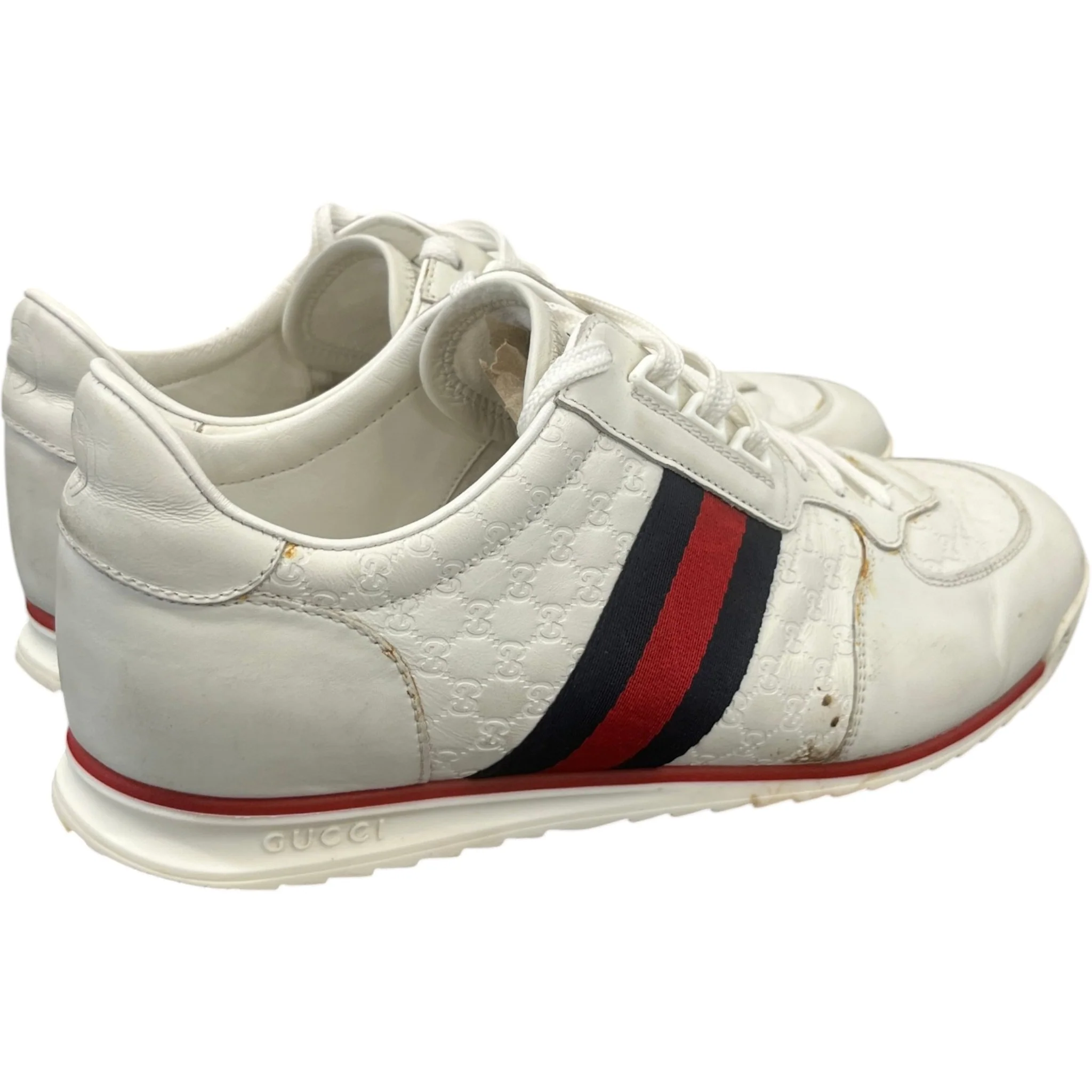 Men's Micro Guccissima Low Trainers White Size EU 43.5 / UK 9.5 - Image 8