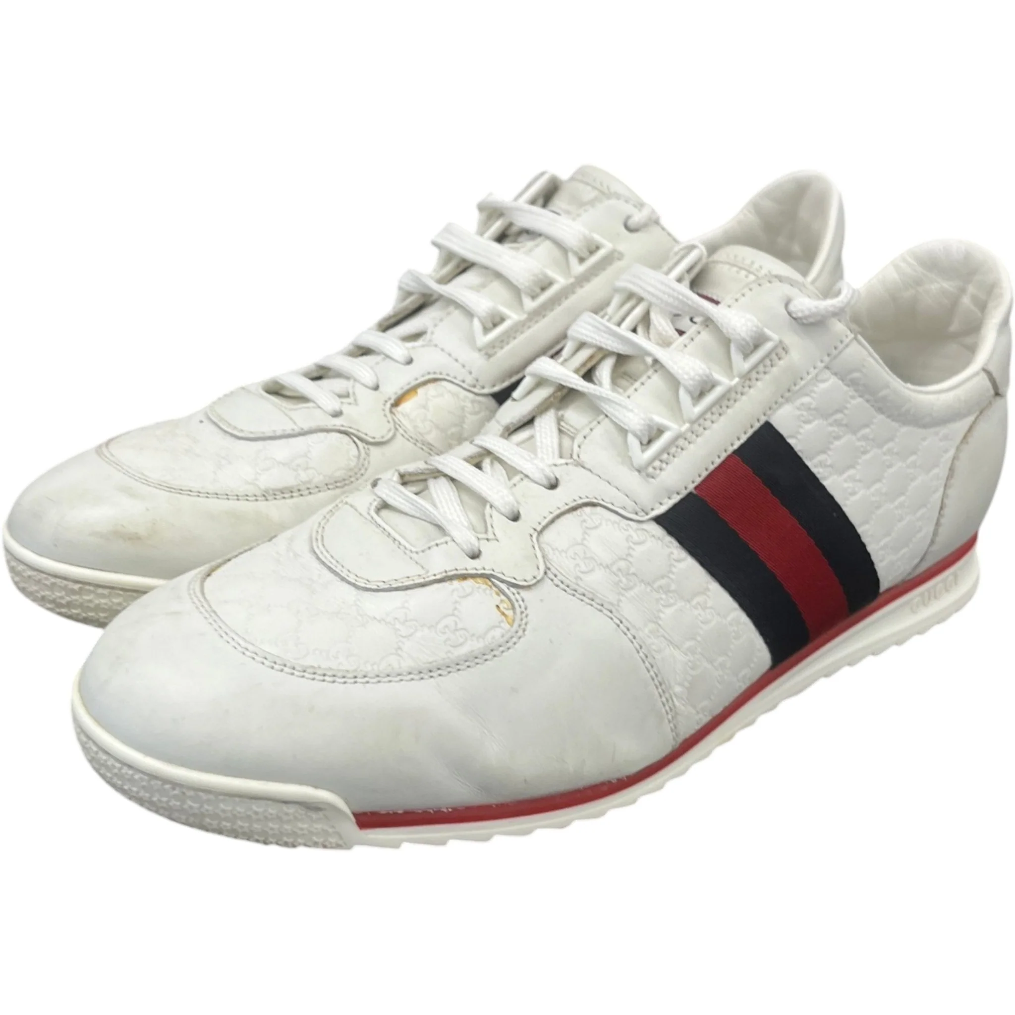 Men's Micro Guccissima Low Trainers White Size EU 43.5 / UK 9.5 - Image 9