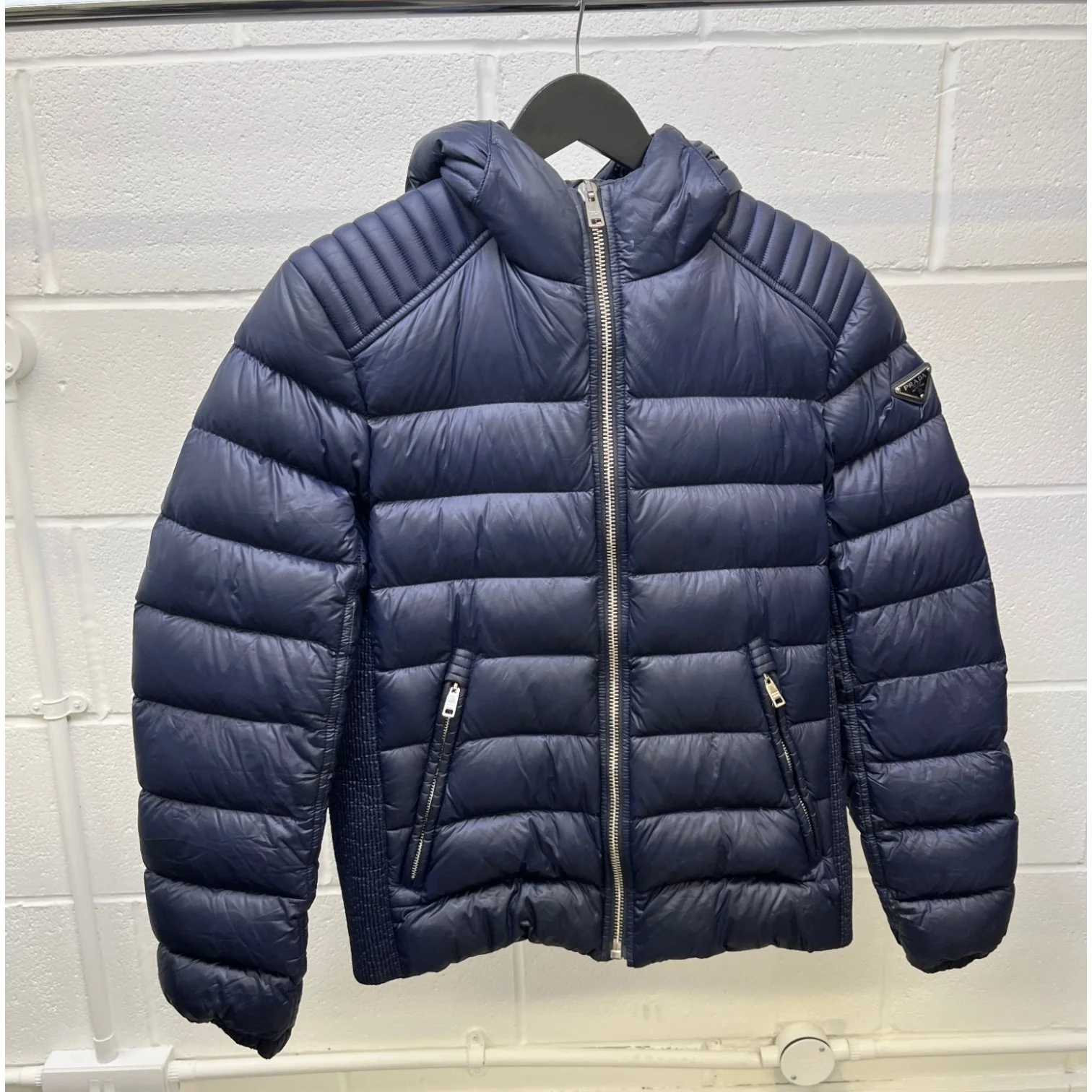 Men's Milano Puffer Down Jacket Navy Size IT 46 / S - Image 10