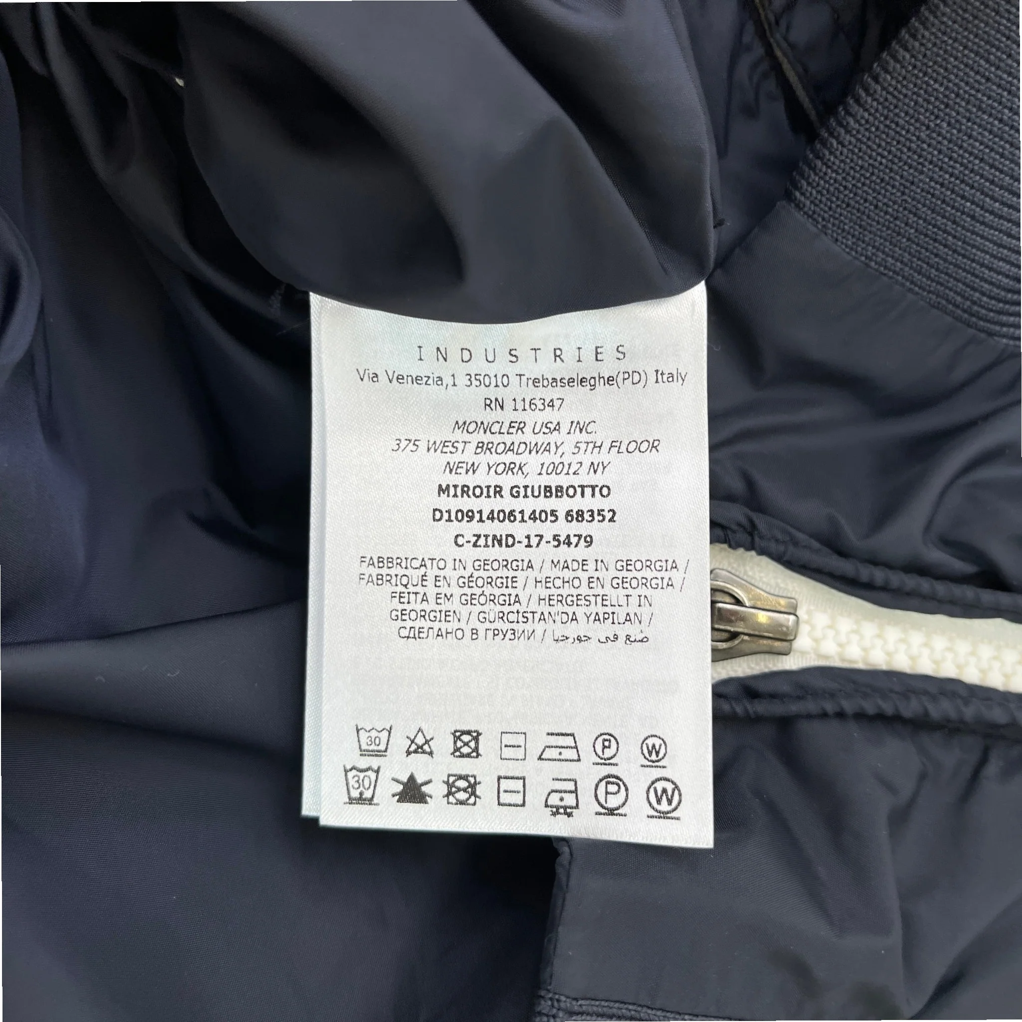 Men's Miroir Windbreaker Navy Size 3 / L - Image 7