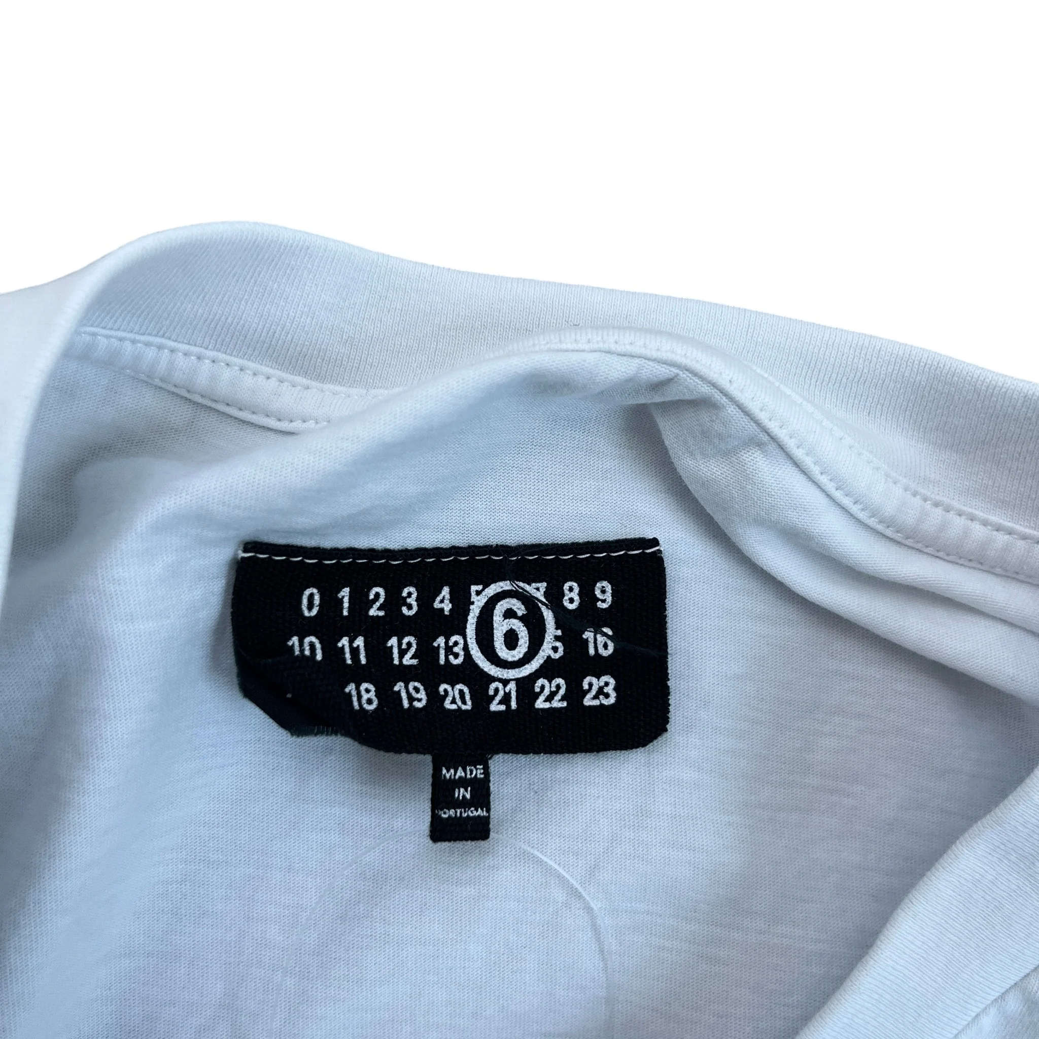 Men's Mm6 Numberic Tab T-Shirt White Size XL - Image 6
