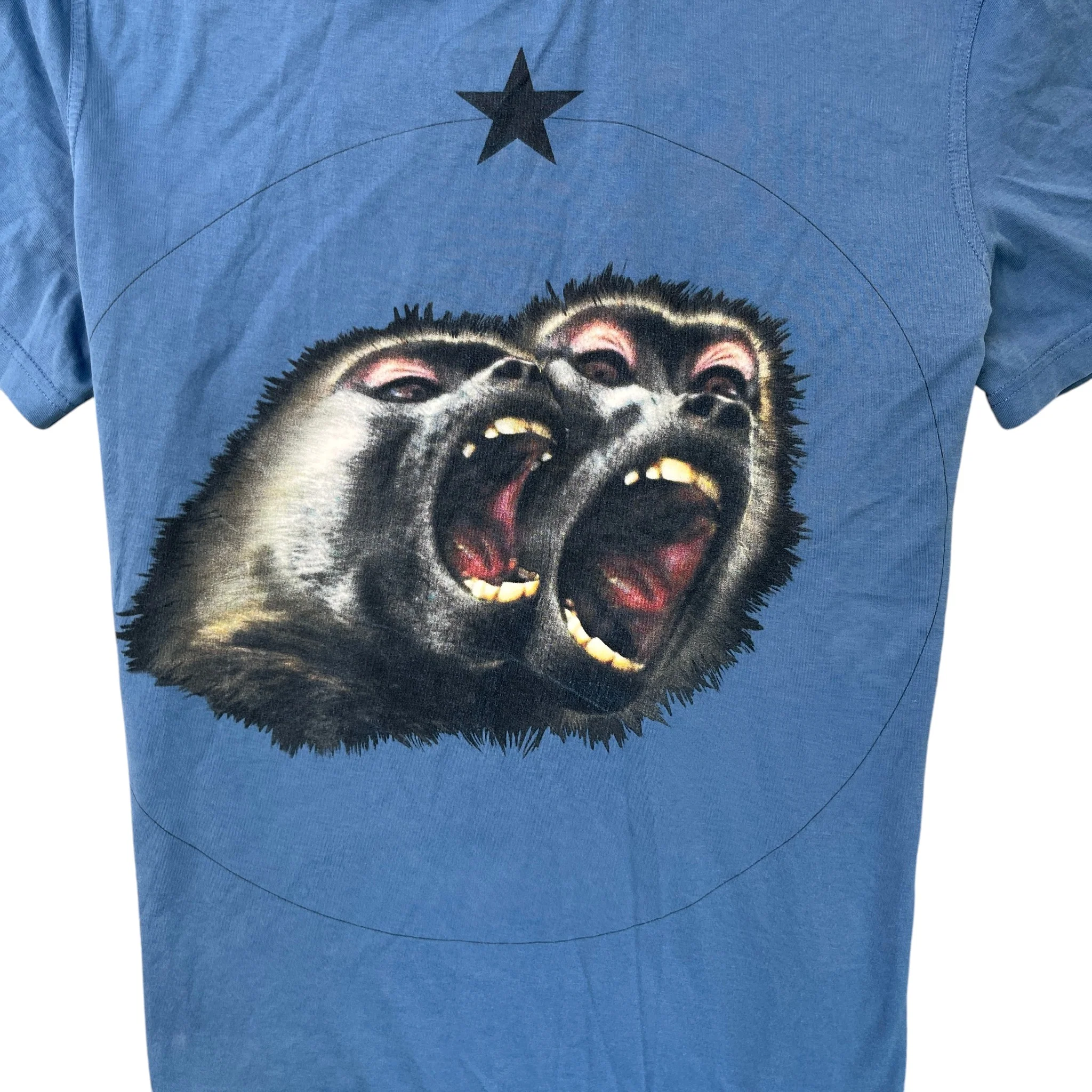 Men's Monkey Brothers T-Shirt Blue Size L - Image 5