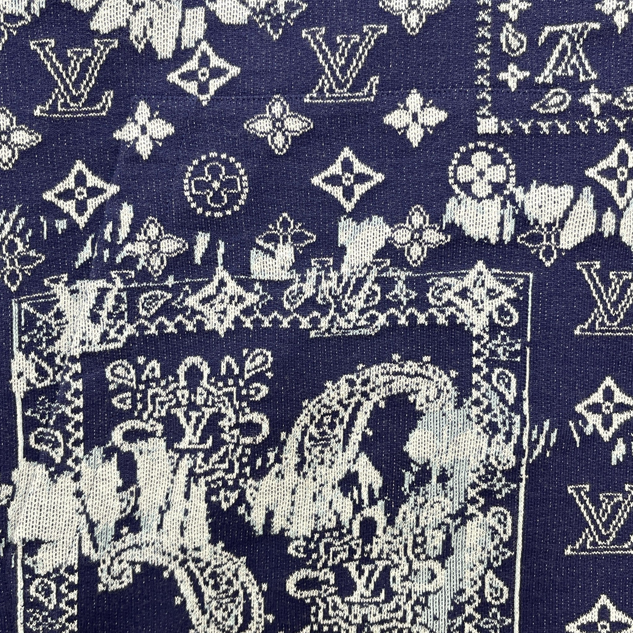 Men's Monogram Bandana T-Shirt Navy Size XL - Image 7