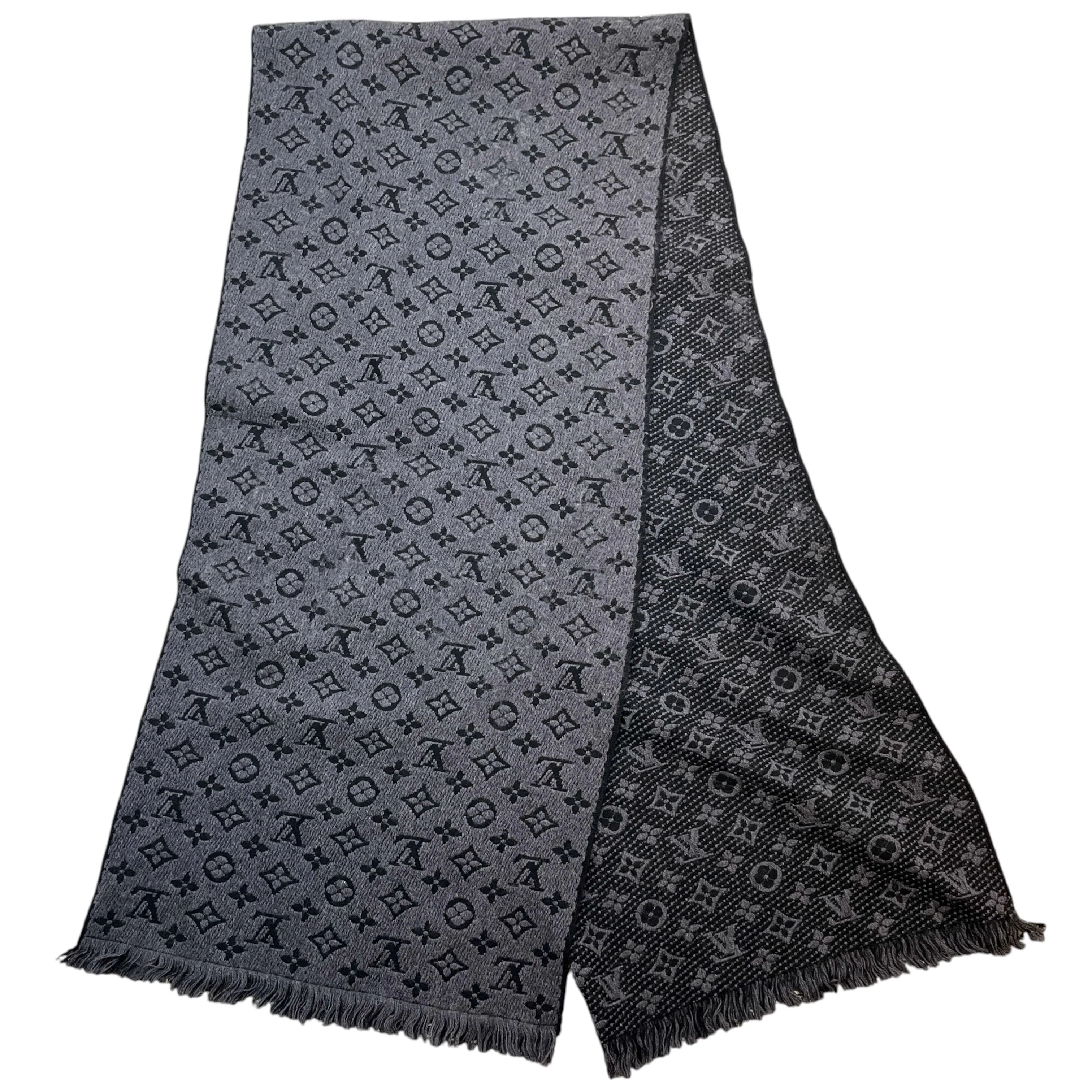Men's Monogram Classic Scarf Black - Image 3