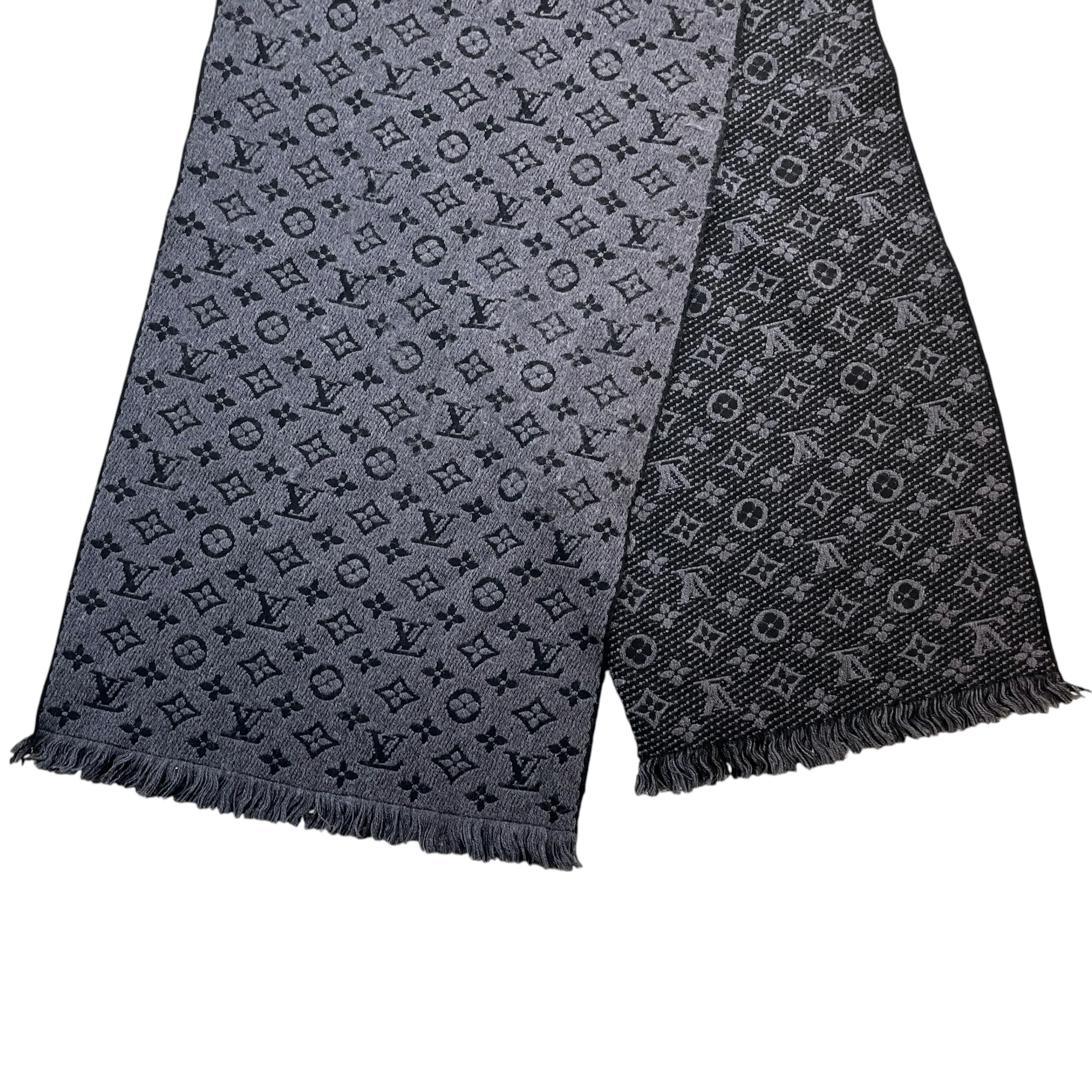 Men's Monogram Classic Scarf Black - Image 4