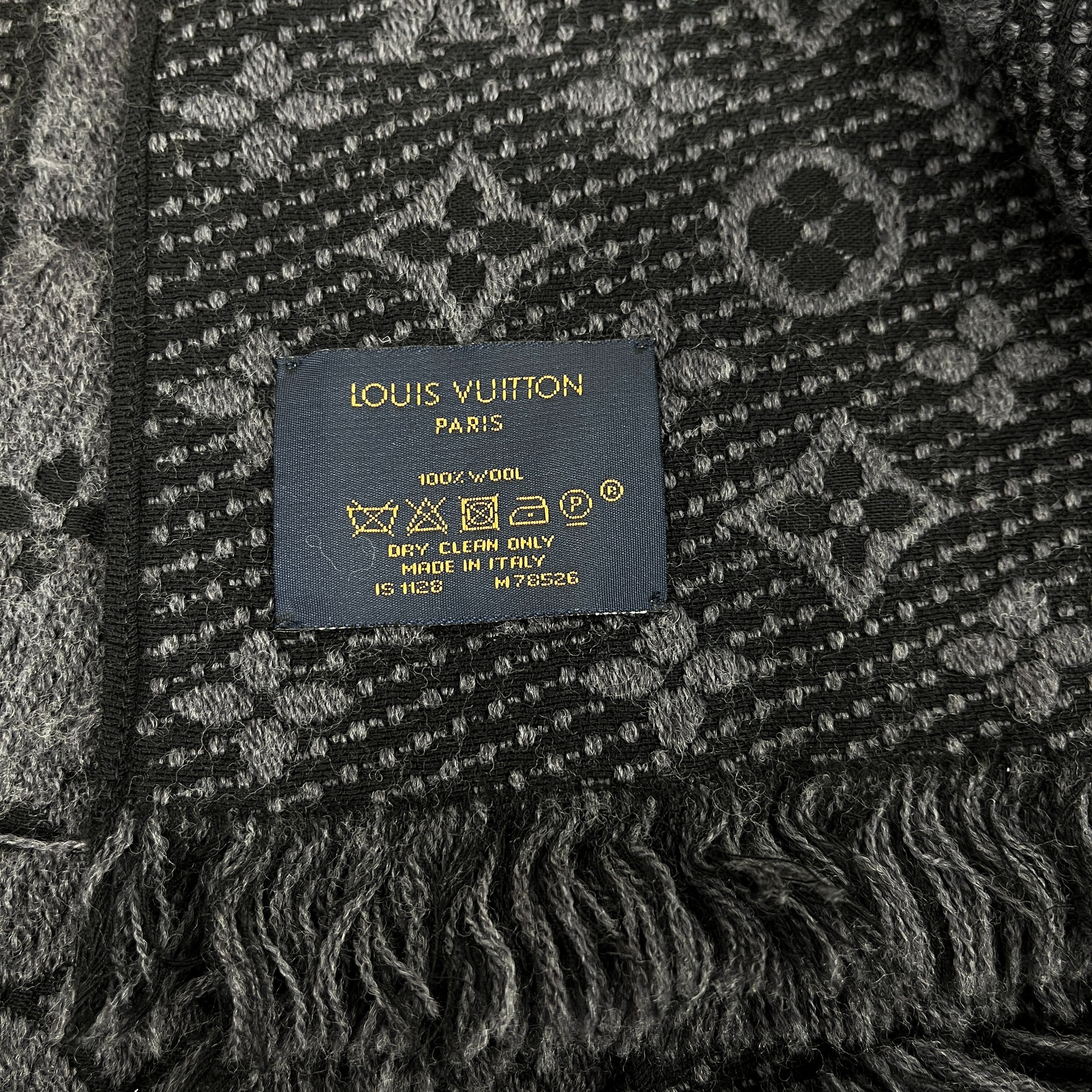 Men's Monogram Classic Scarf Black - Image 5
