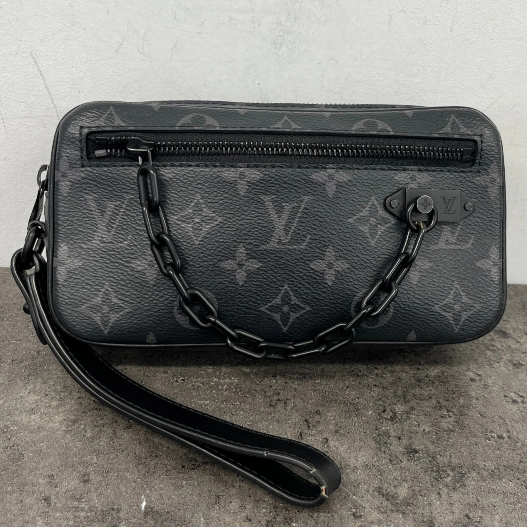 Men's Monogram Eclipse Pochette Volga Pouch Black - Image 12