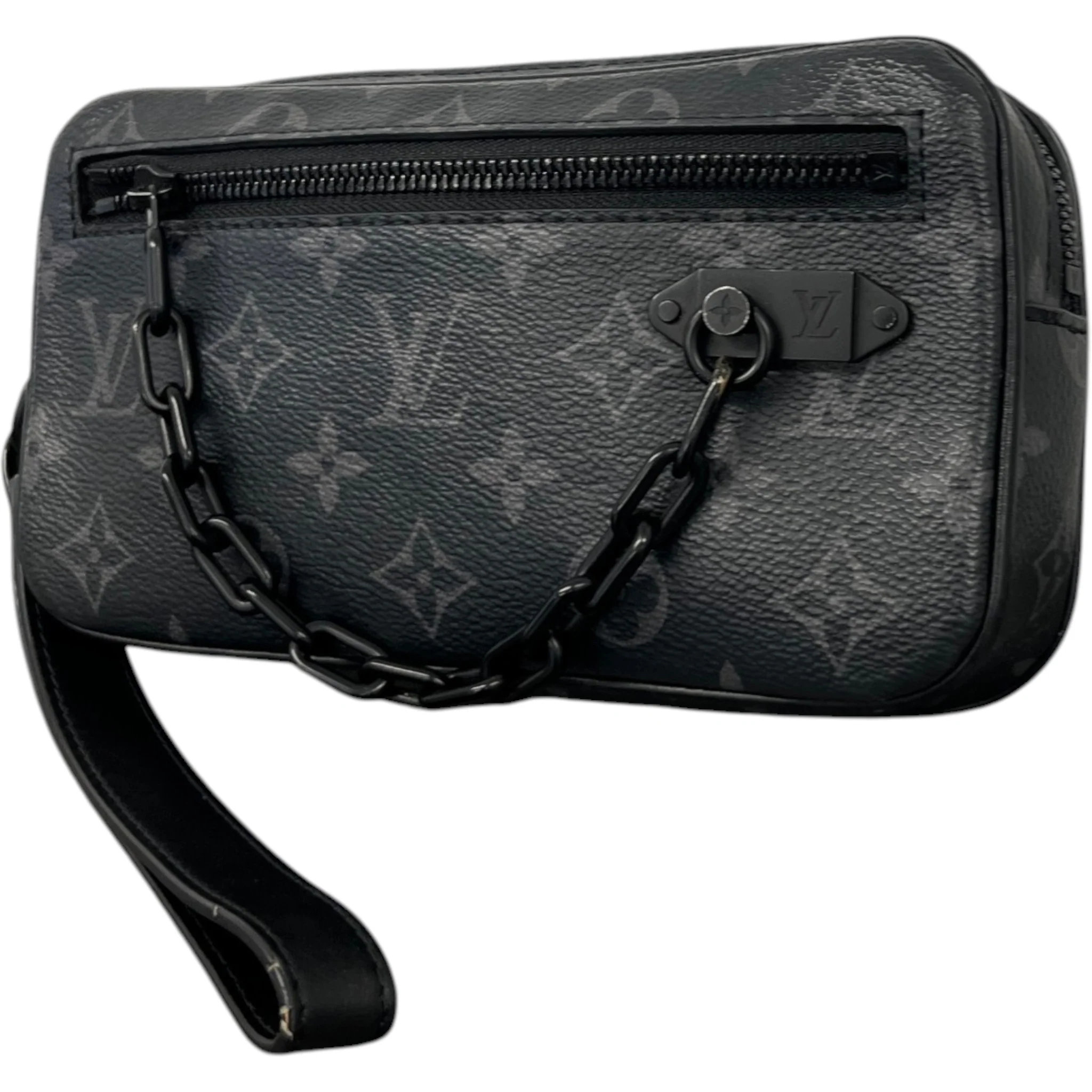 Men's Monogram Eclipse Pochette Volga Pouch Black - Image 4