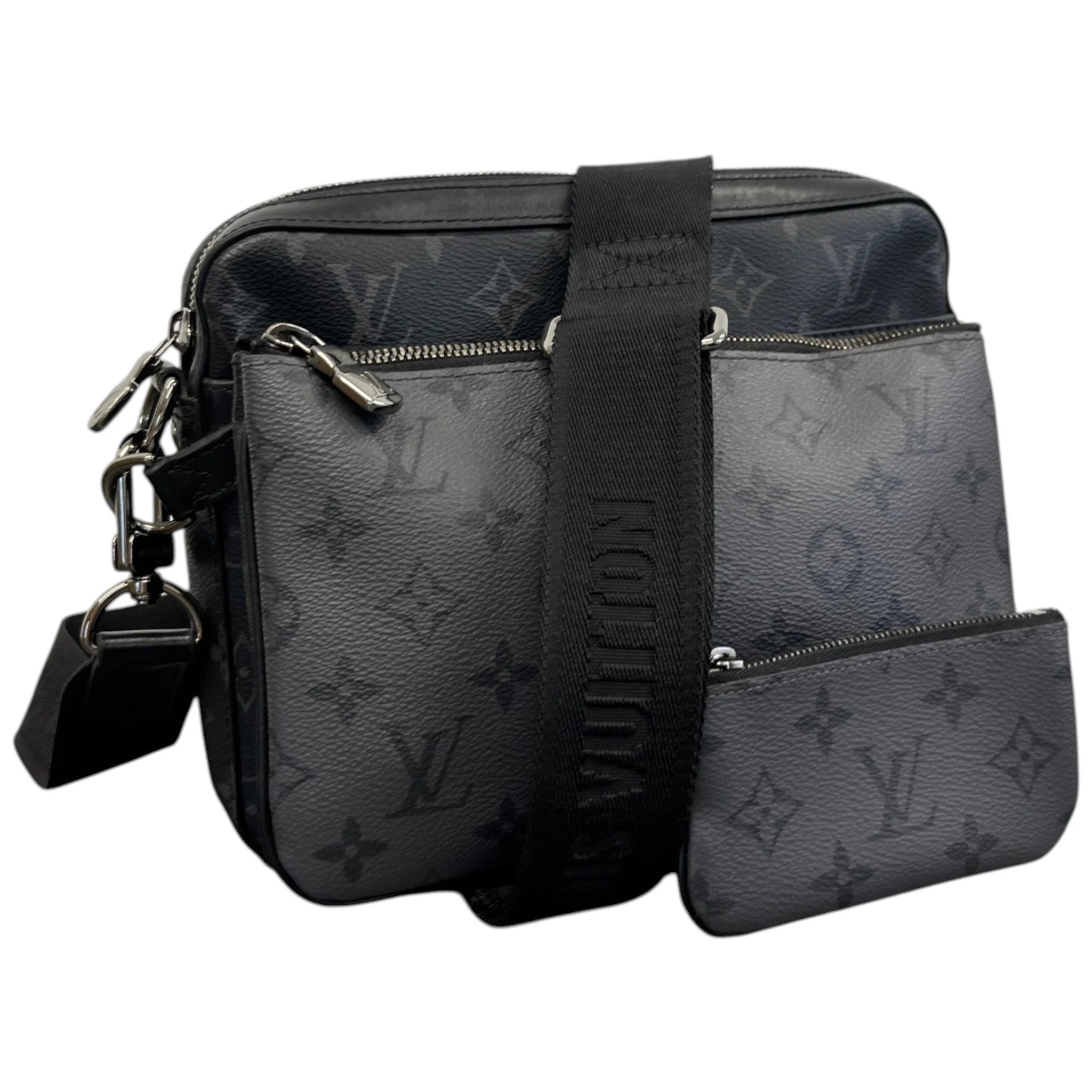 Men's Monogram Eclipse Trio Messenger Bag Grey - Image 4