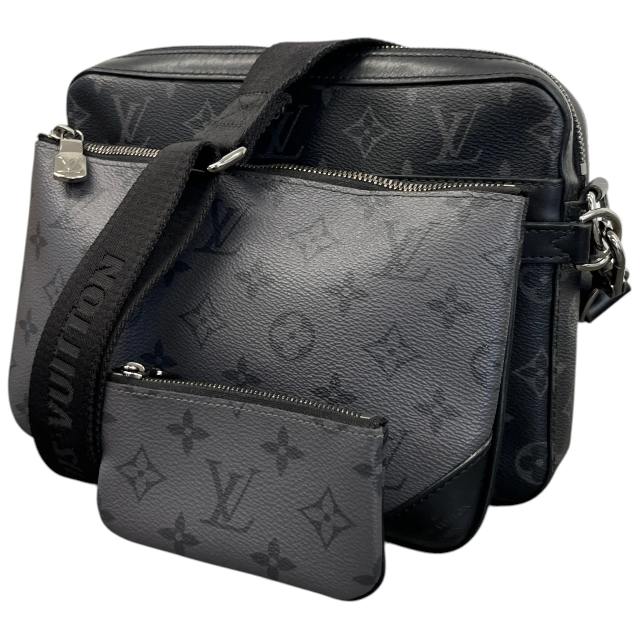 Men's Monogram Eclipse Trio Messenger Bag Grey - Image 5