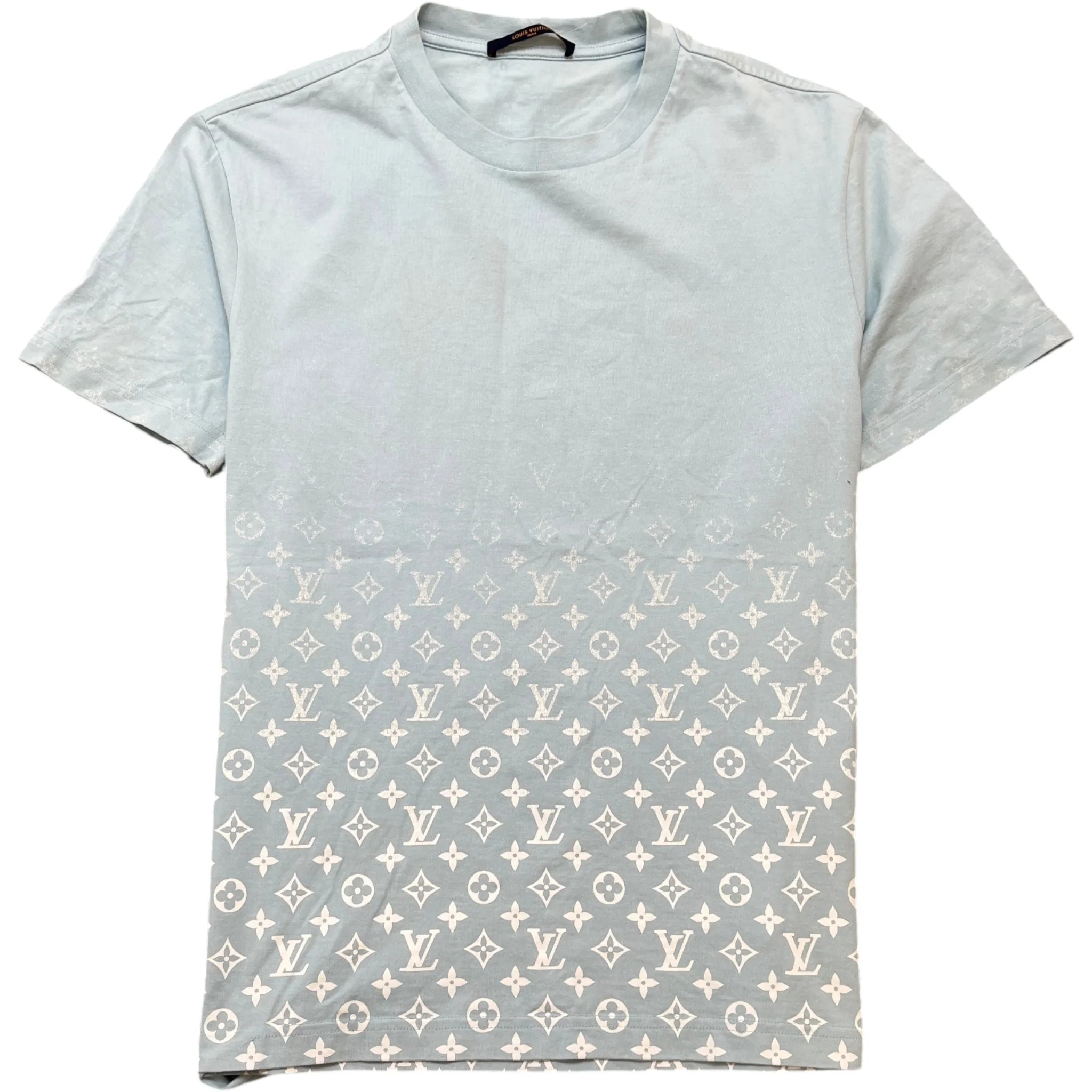 Men's Monogram Gradient T-Shirt Blue Size L