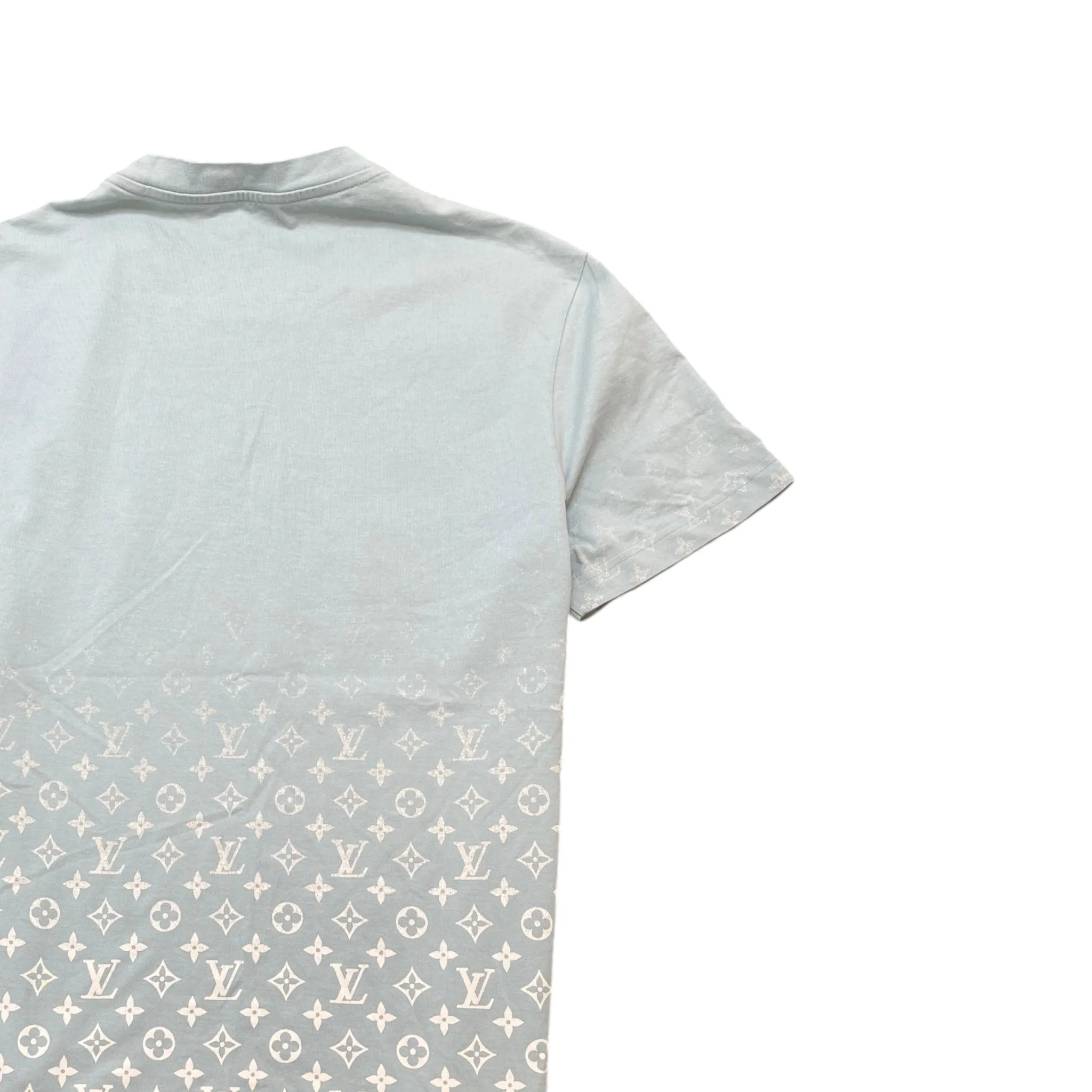 Men's Monogram Gradient T-Shirt Blue Size L - Image 4