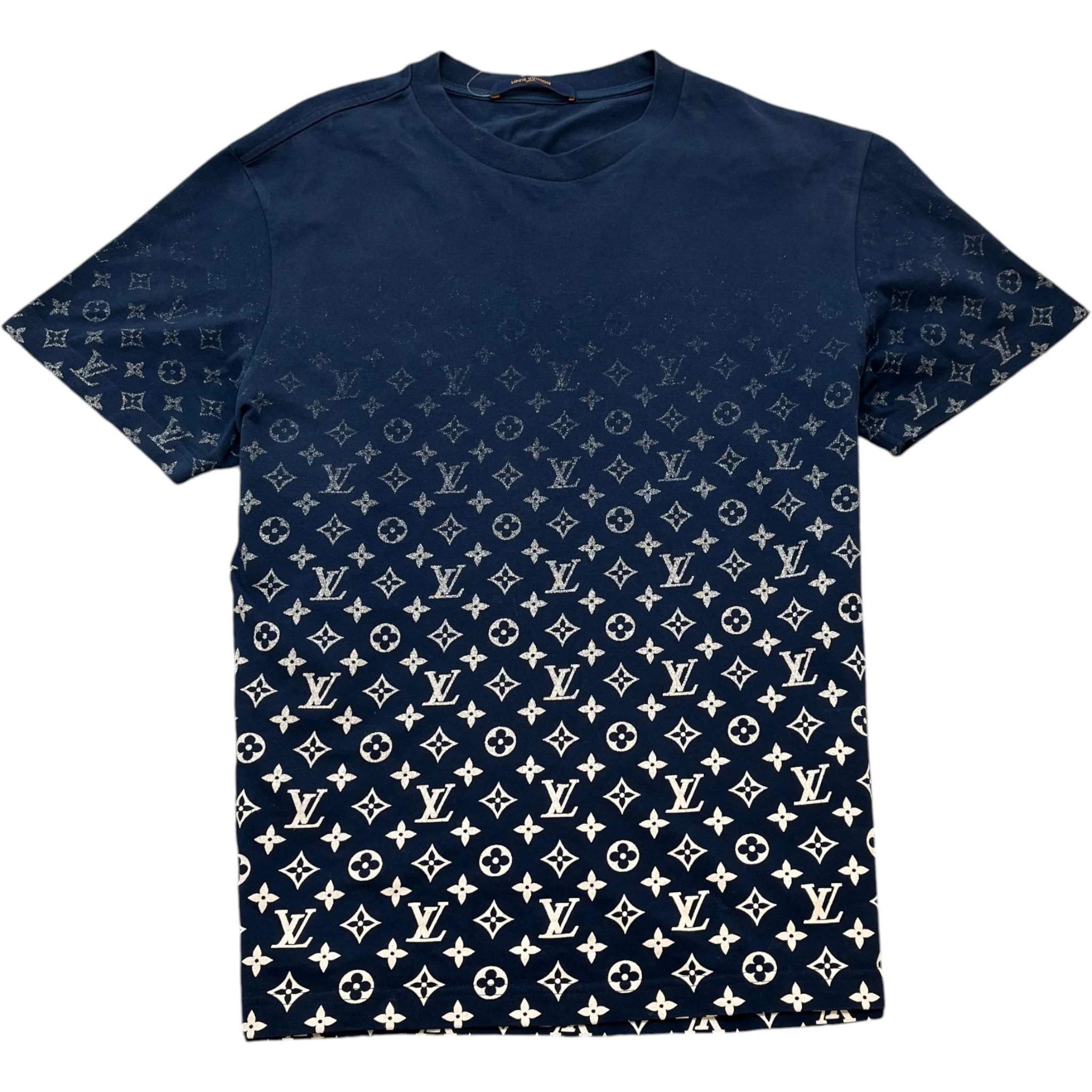 Men's Monogram Gradient T-Shirt Navy Size L