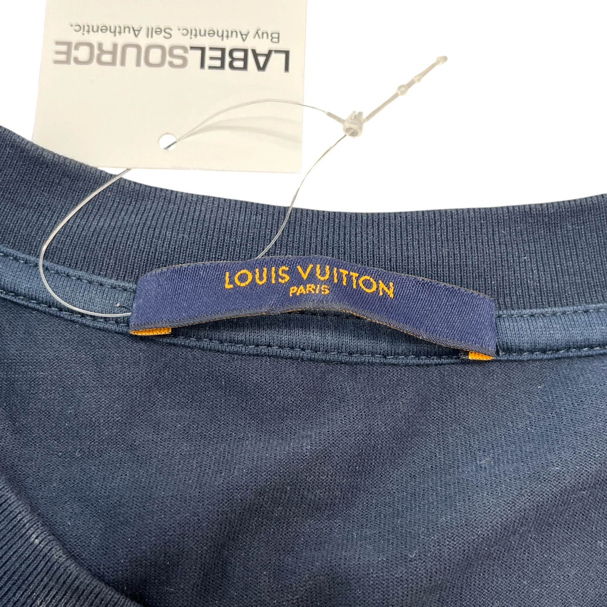 Men's Monogram Gradient T-Shirt Navy Size L - Image 5