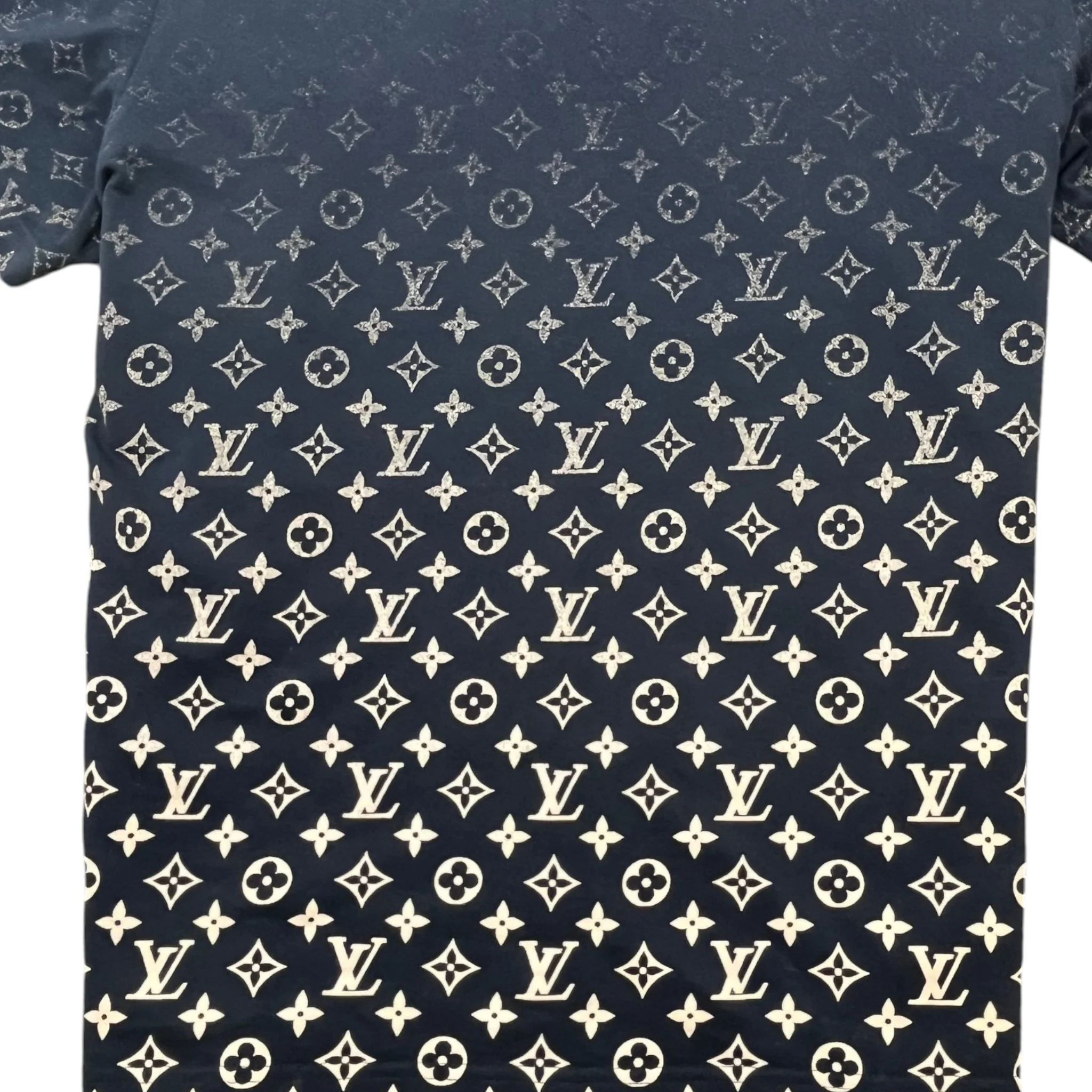 Men's Monogram Gradient T-Shirt Navy Size L - Image 6