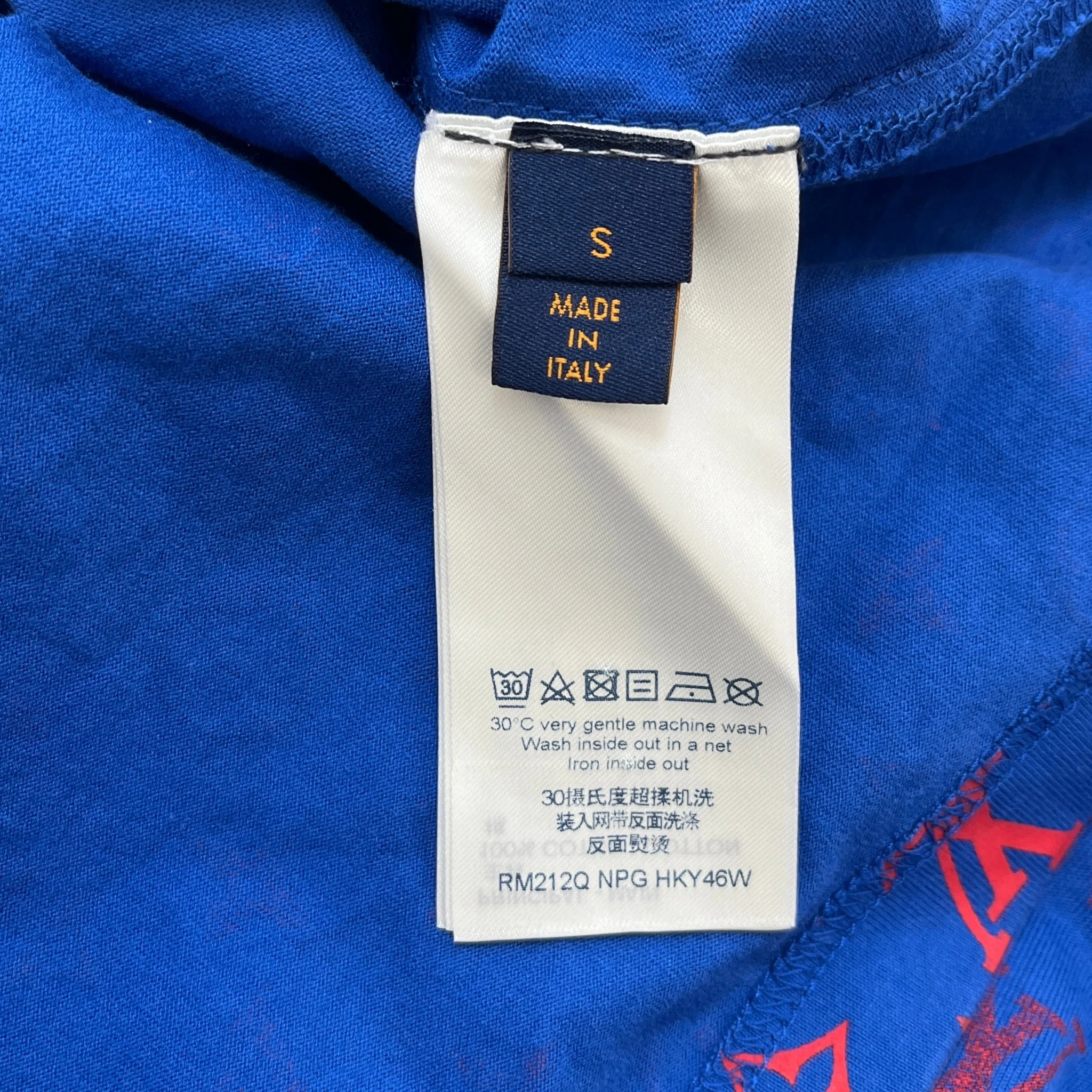 Men's Monogram Gradient T-Shirt Navy Size S - Image 6