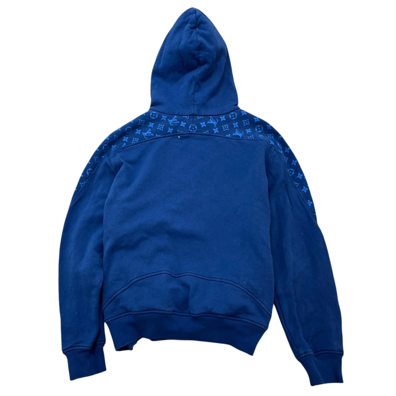 Men's Monogram Hoodie Blue Size S - Image 2