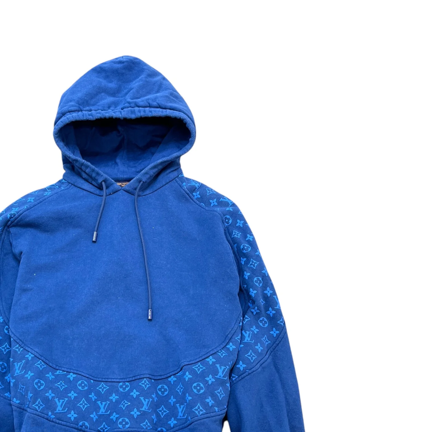 Men's Monogram Hoodie Blue Size S - Image 3