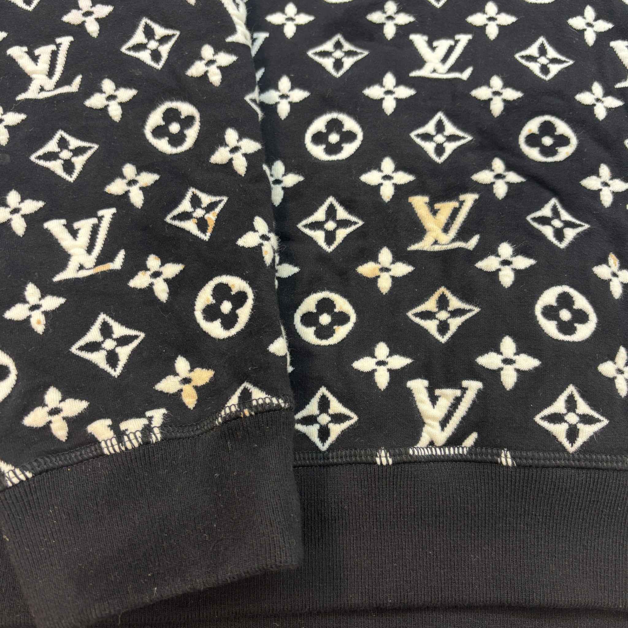 Men's Monogram Logo Sweatshirt Black Size M - Image 9
