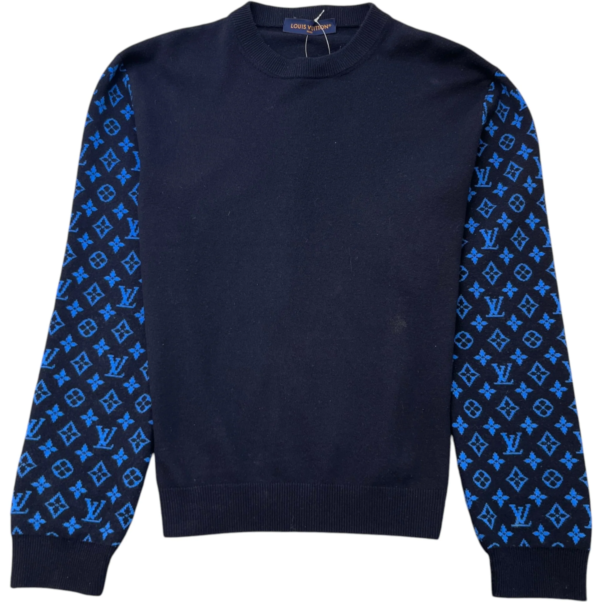Men's Monogram Mix Cashmere Jumper Navy Size M