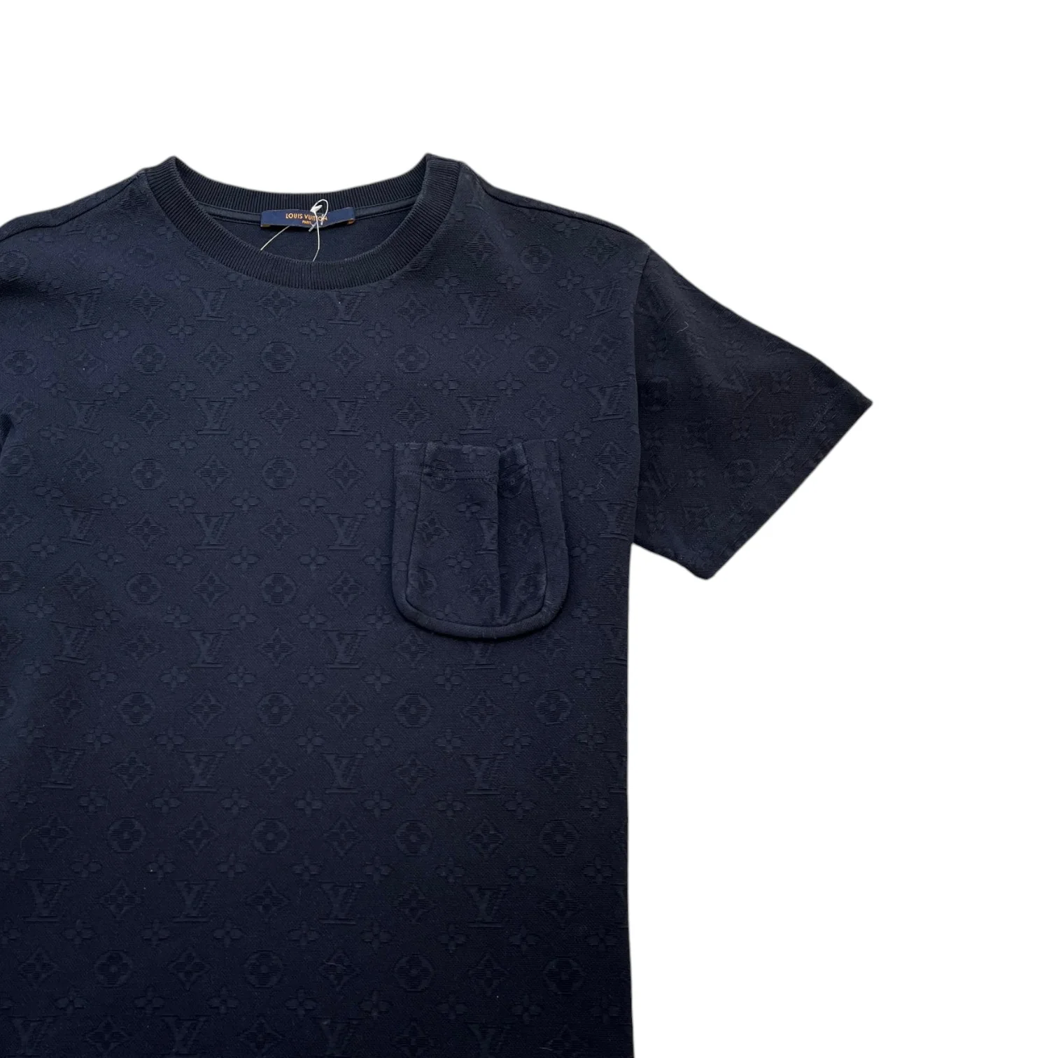 Men's Monogram Pocket T-Shirt Navy Size XS - Image 3