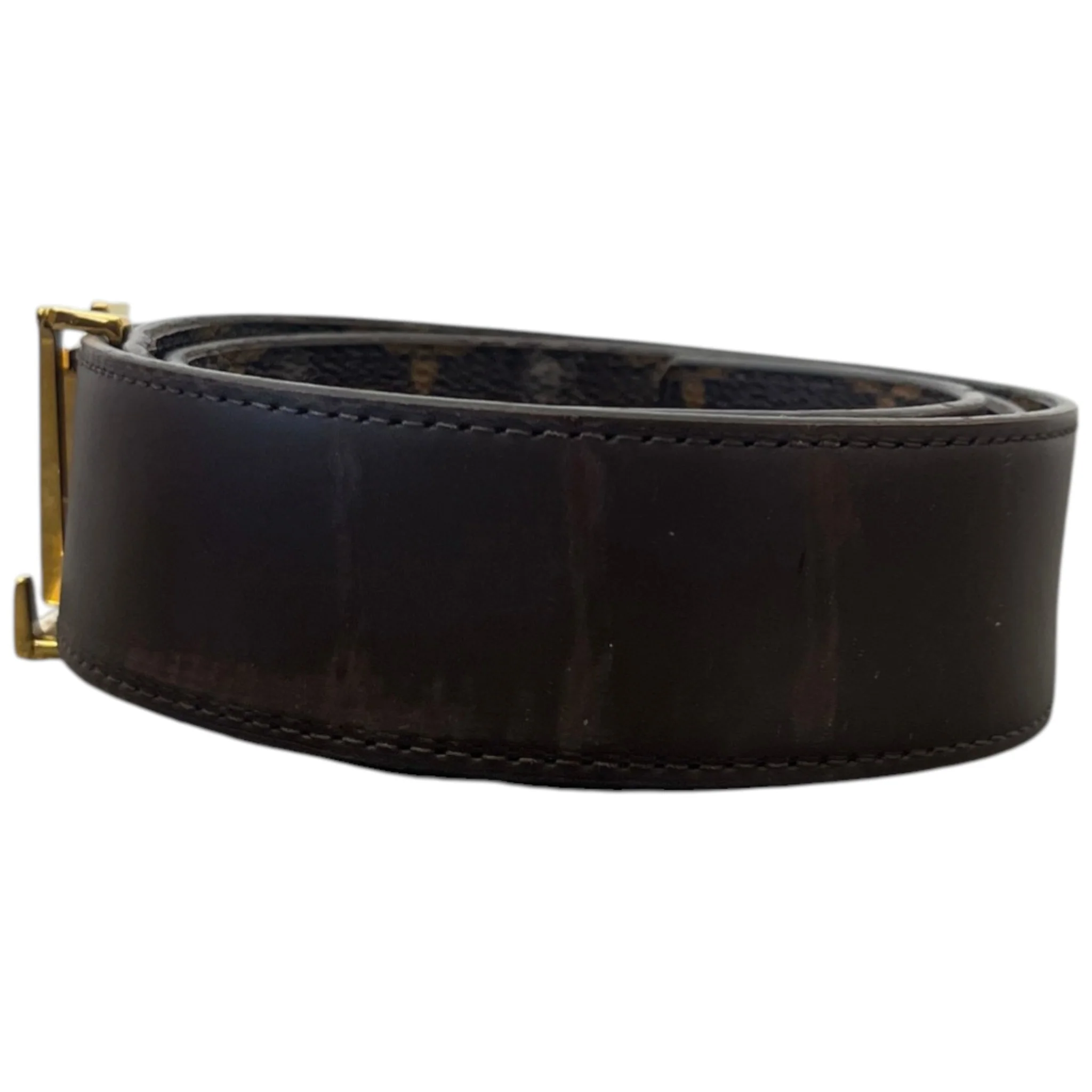Men's Monogram Reversible Belt Brown Size Waist 28" - Image 3