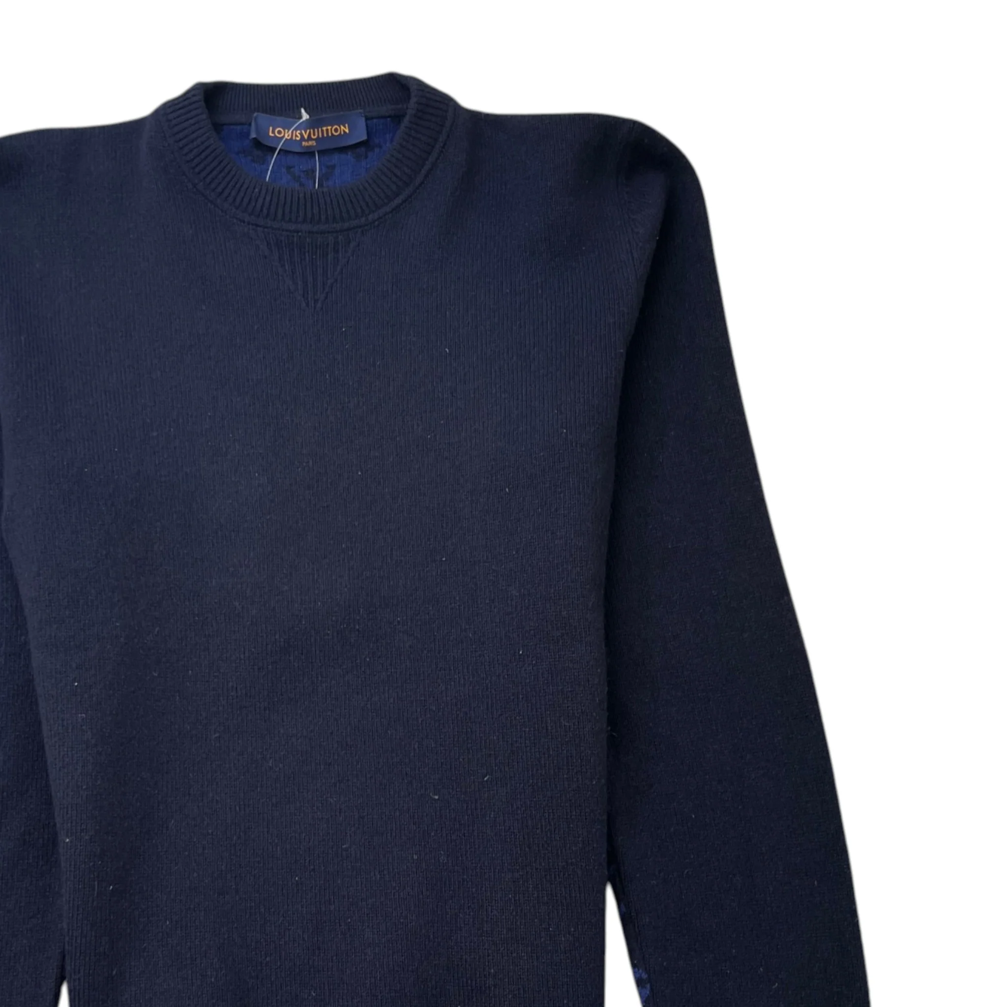 Men's Monogram Sweatshirt Navy Size M - Image 3