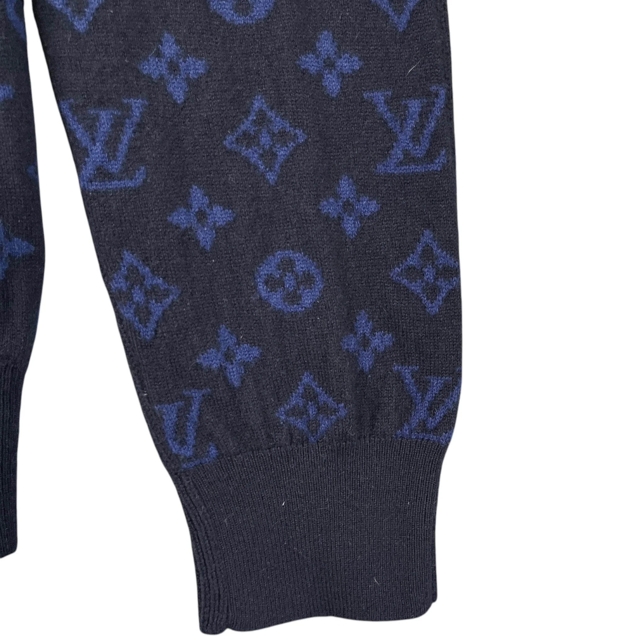 Men's Monogram Sweatshirt Navy Size M - Image 5