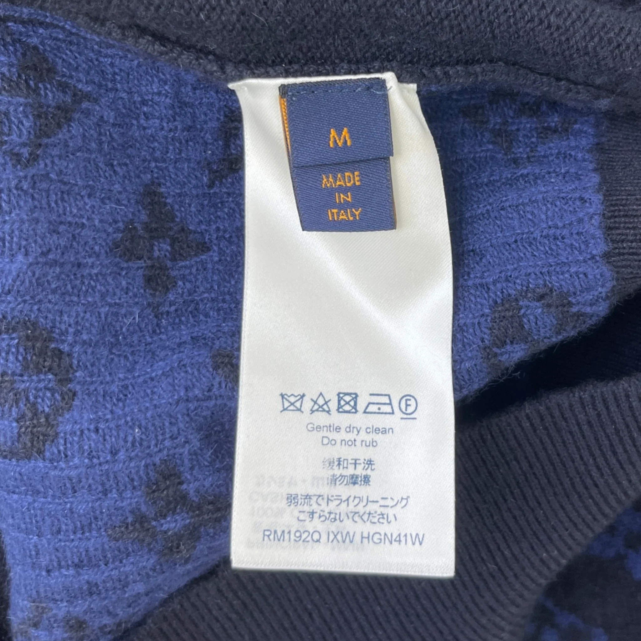 Men's Monogram Sweatshirt Navy Size M - Image 6
