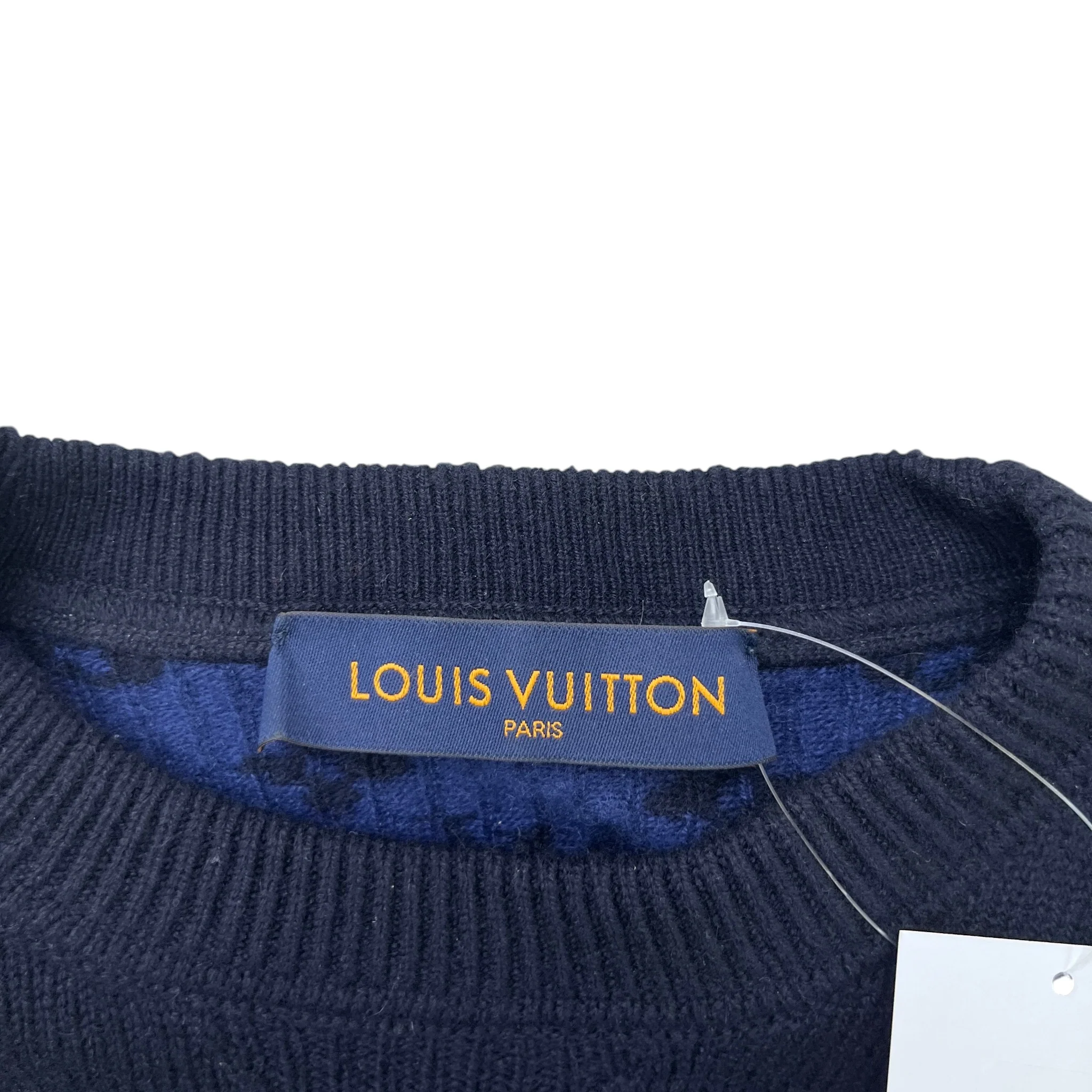 Men's Monogram Sweatshirt Navy Size M - Image 7