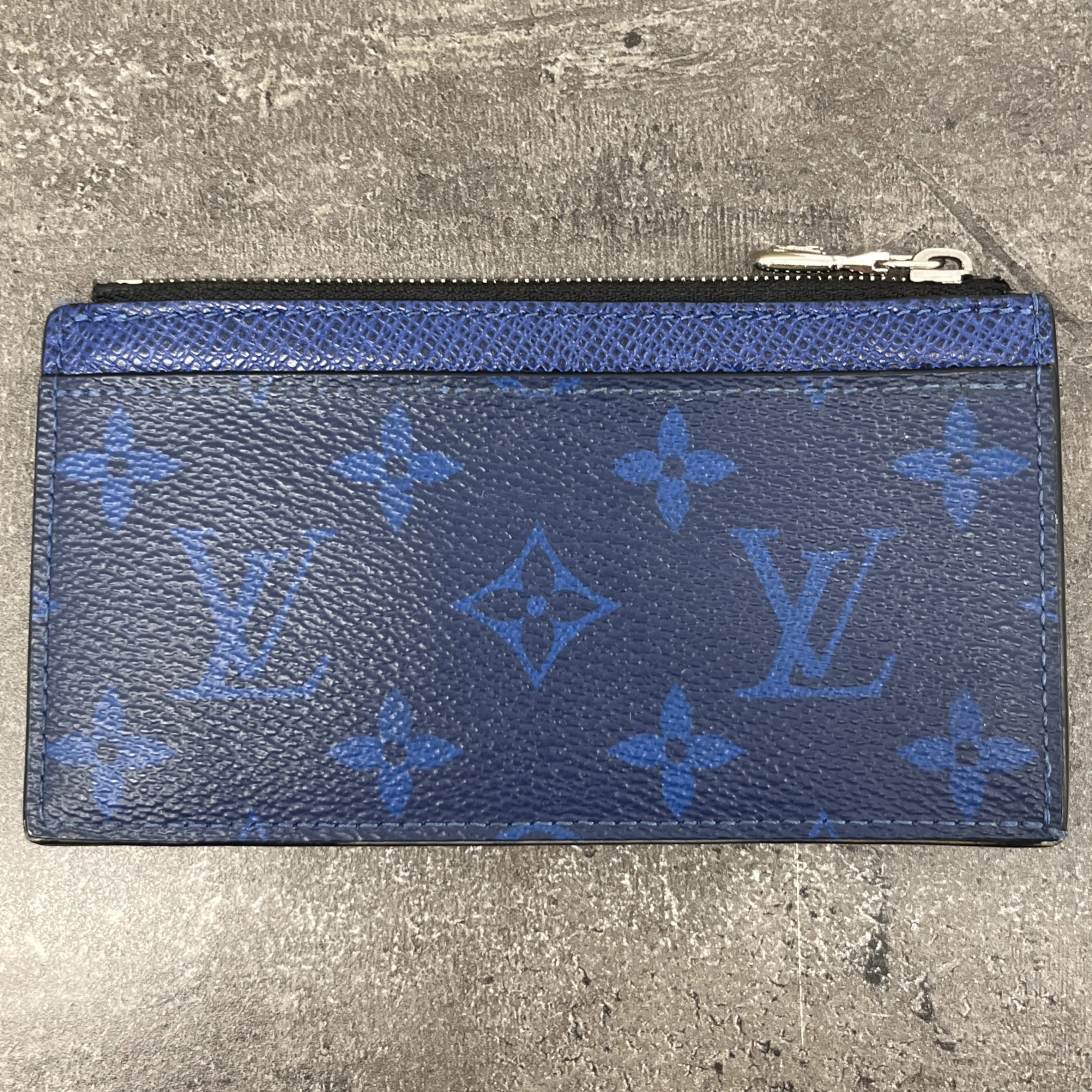 Men's Monogram Taigarama Coin Card Holder Blue - Image 11