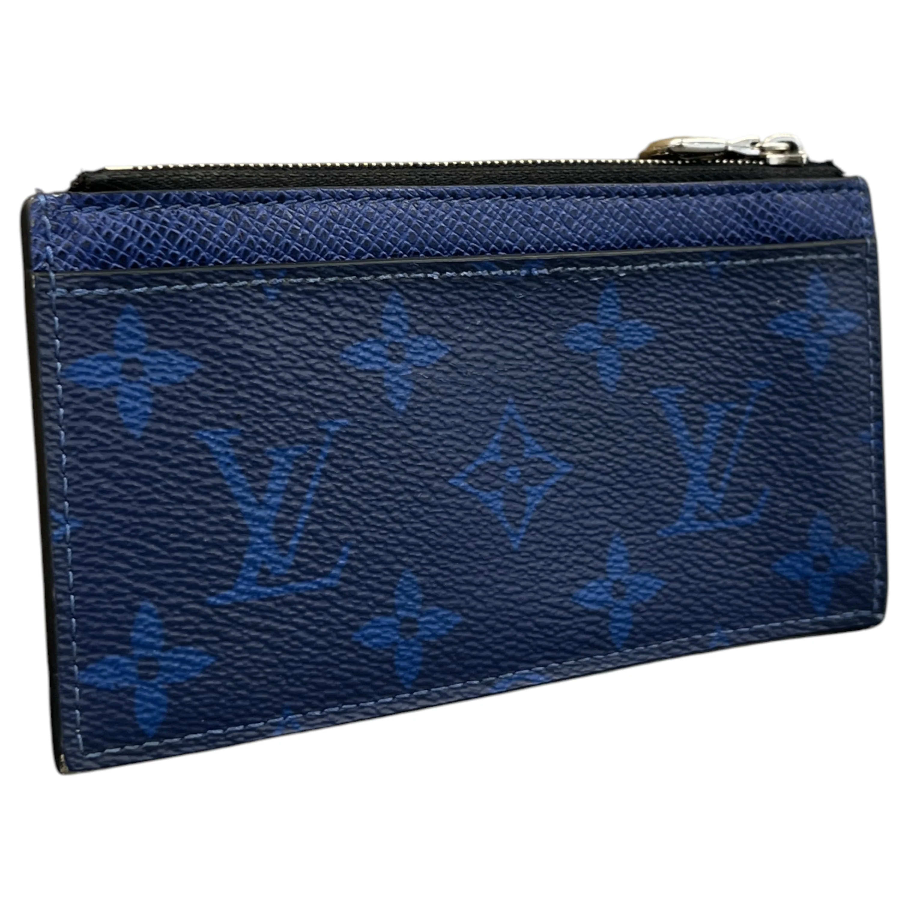 Men's Monogram Taigarama Coin Card Holder Blue - Image 3
