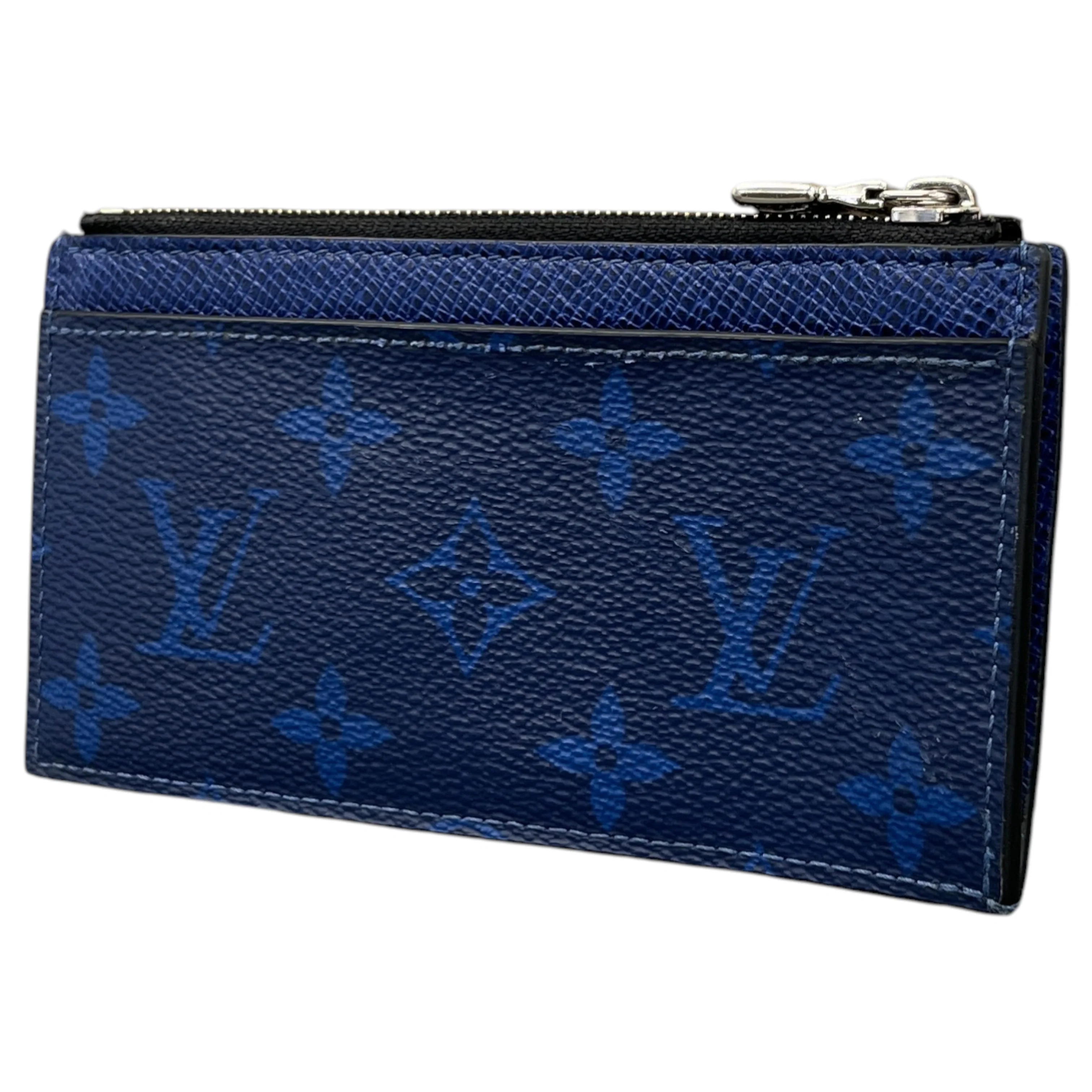 Men's Monogram Taigarama Coin Card Holder Blue - Image 4